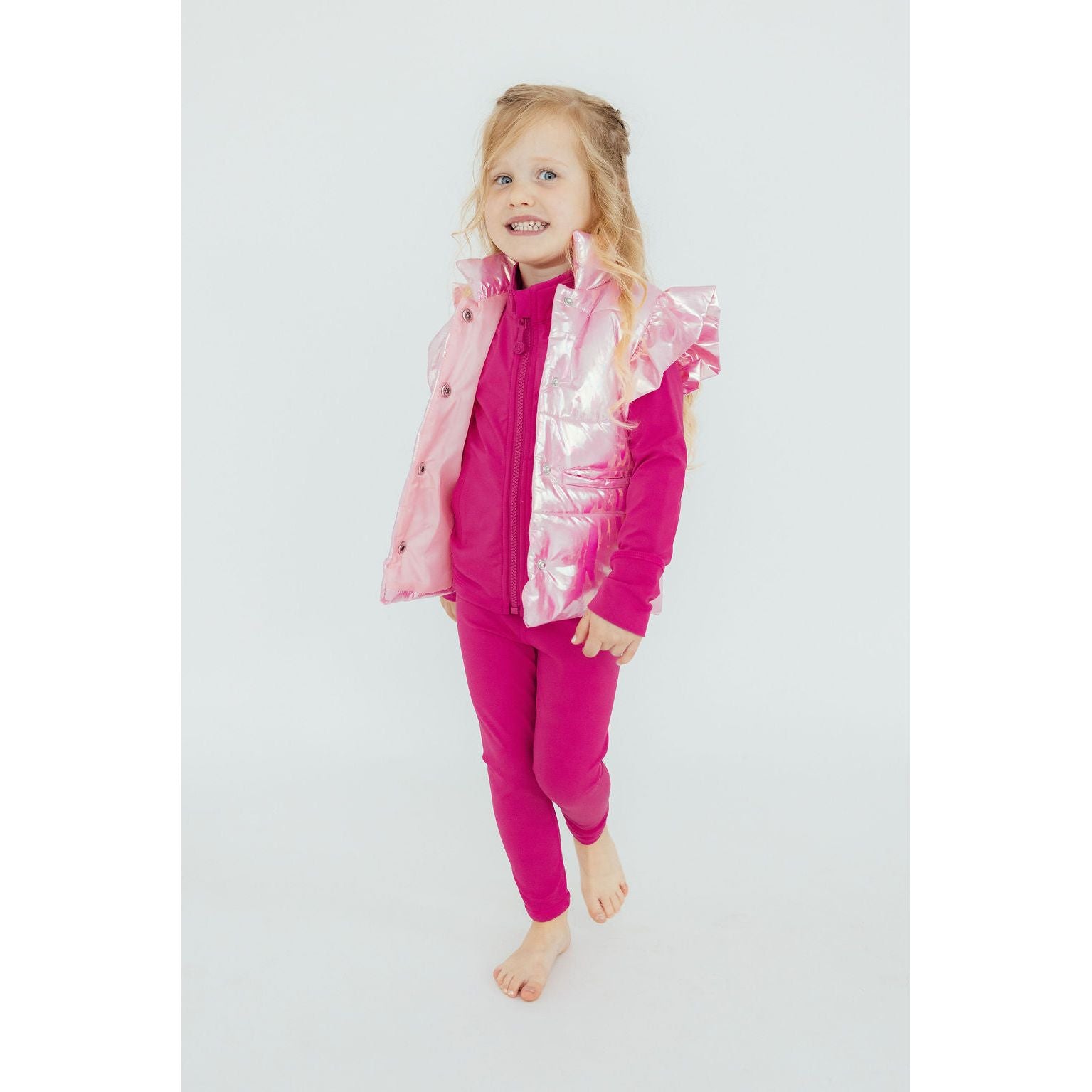 Pink Iridescent Puffer Vest