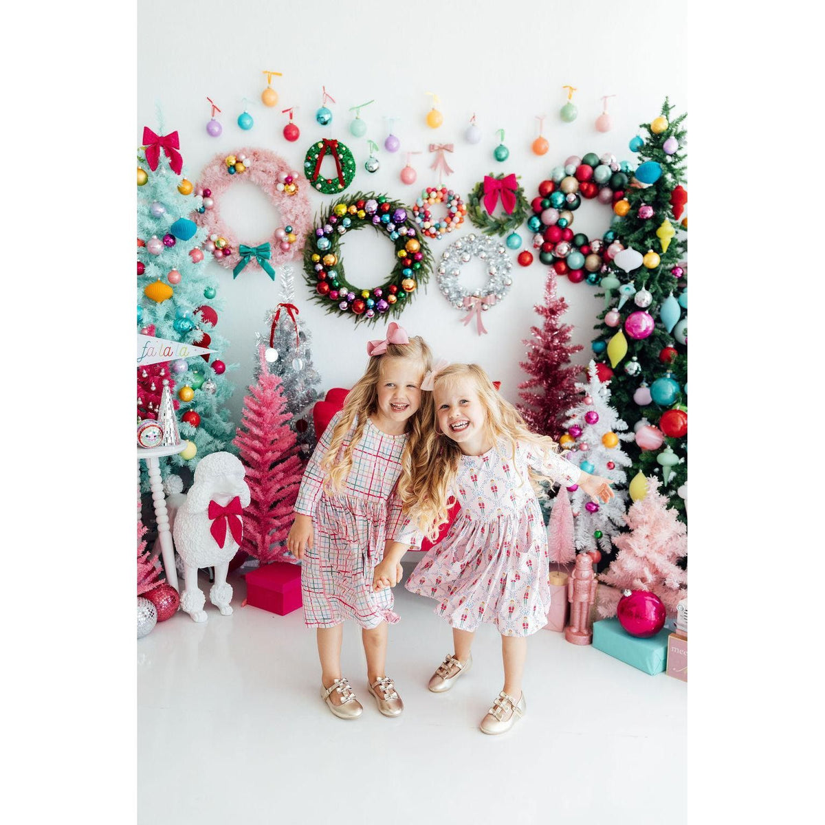 Pink Nutcracker 3/4 Sleeve Pocket Twirl Dress