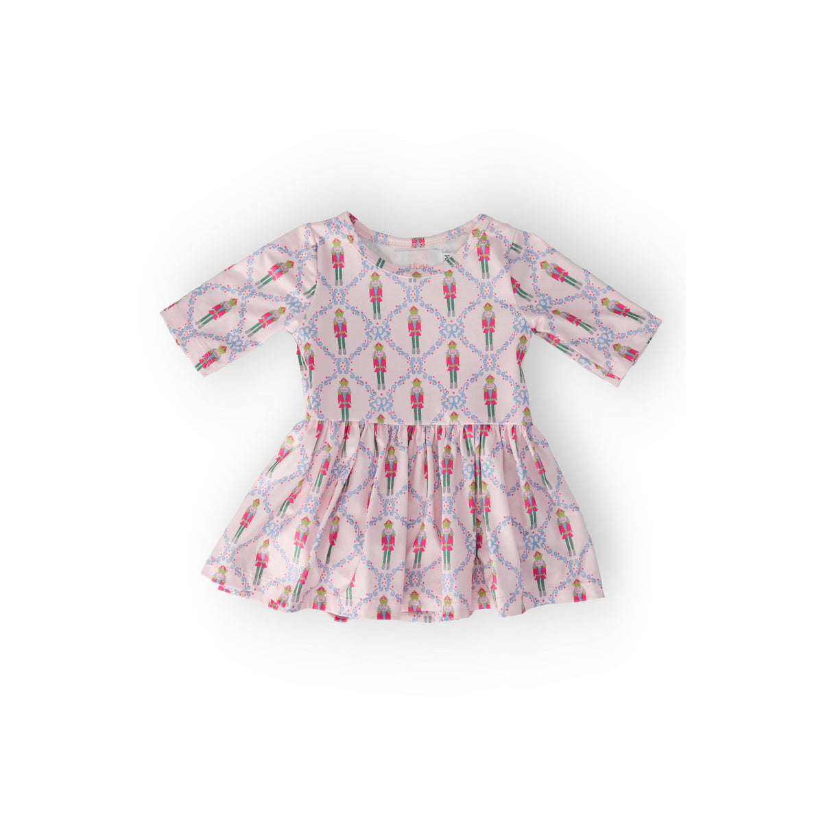 Pink Nutcracker 3/4 Sleeve Twirl Bodysuit