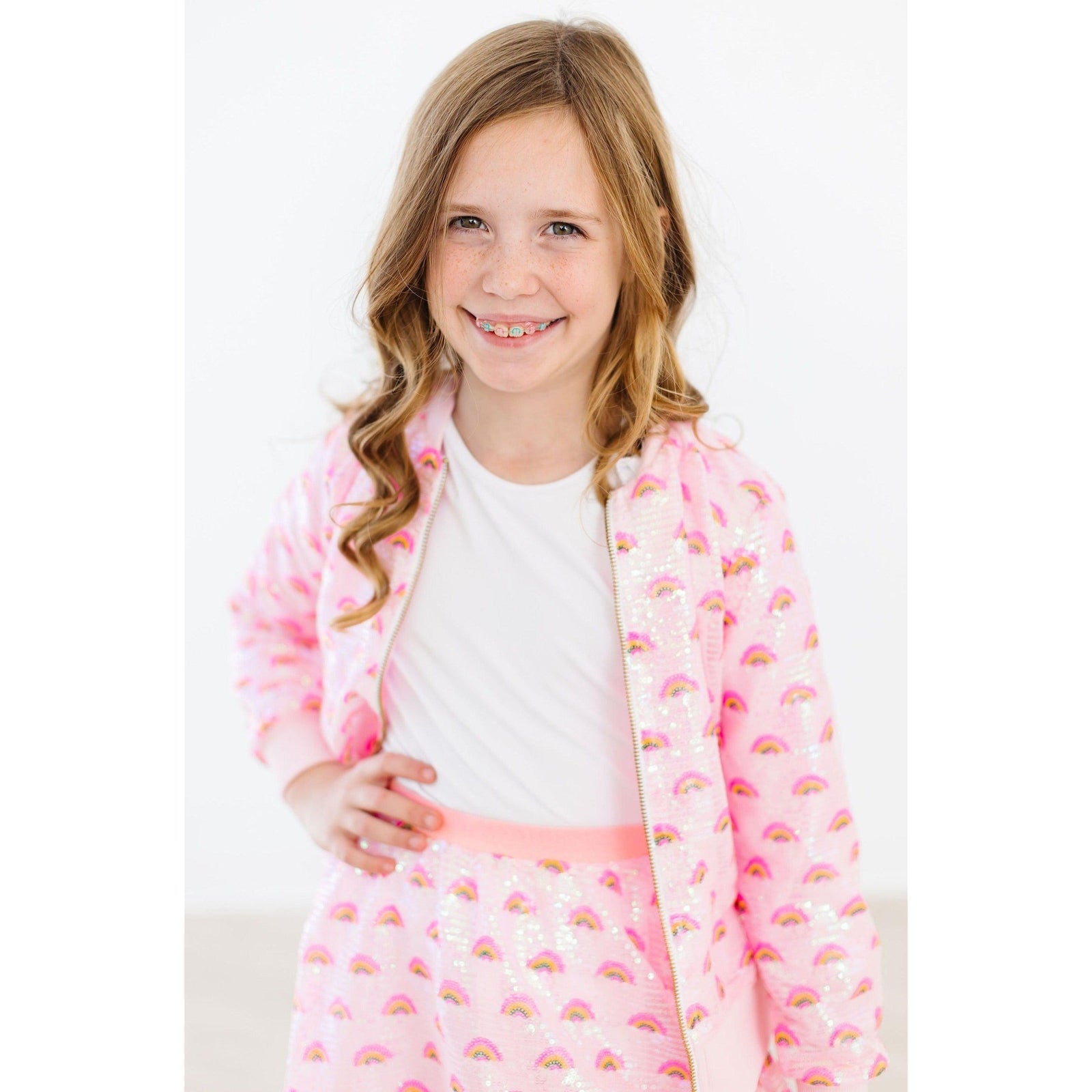 Pink Rainbow Sequin Jacket