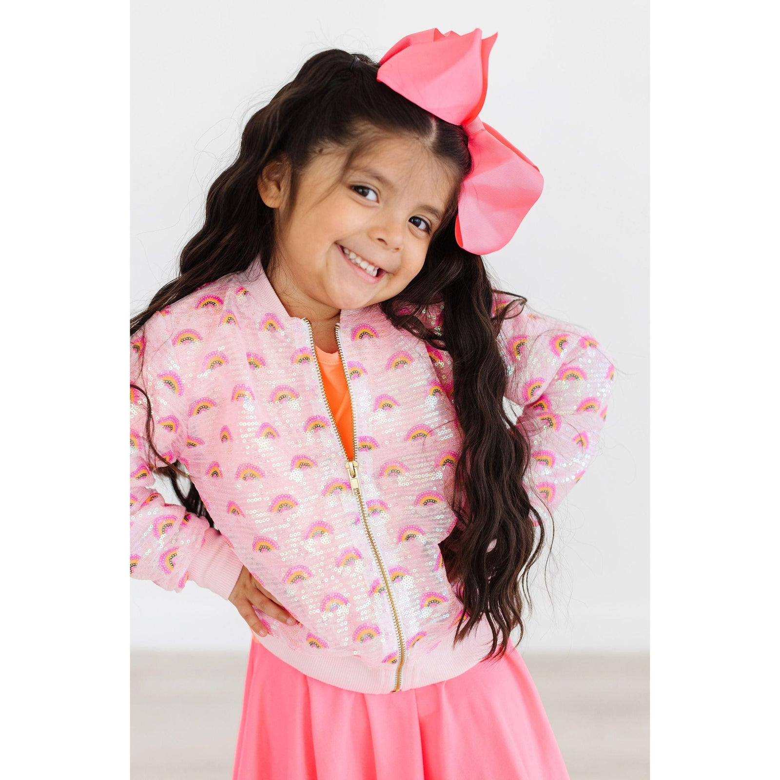 Pink Rainbow Sequin Jacket