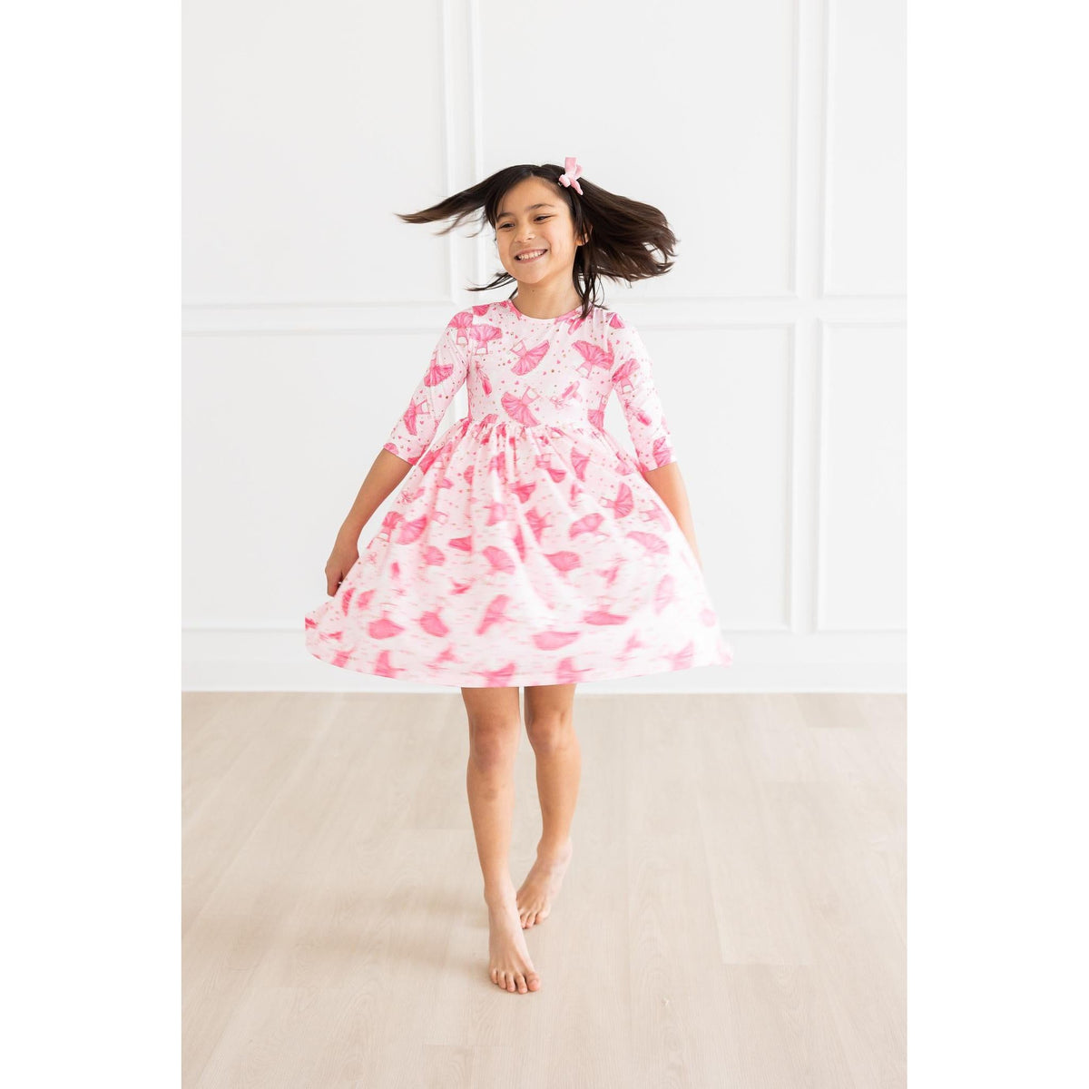 Pirouette 3/4 Sleeve Pocket Twirl Dress