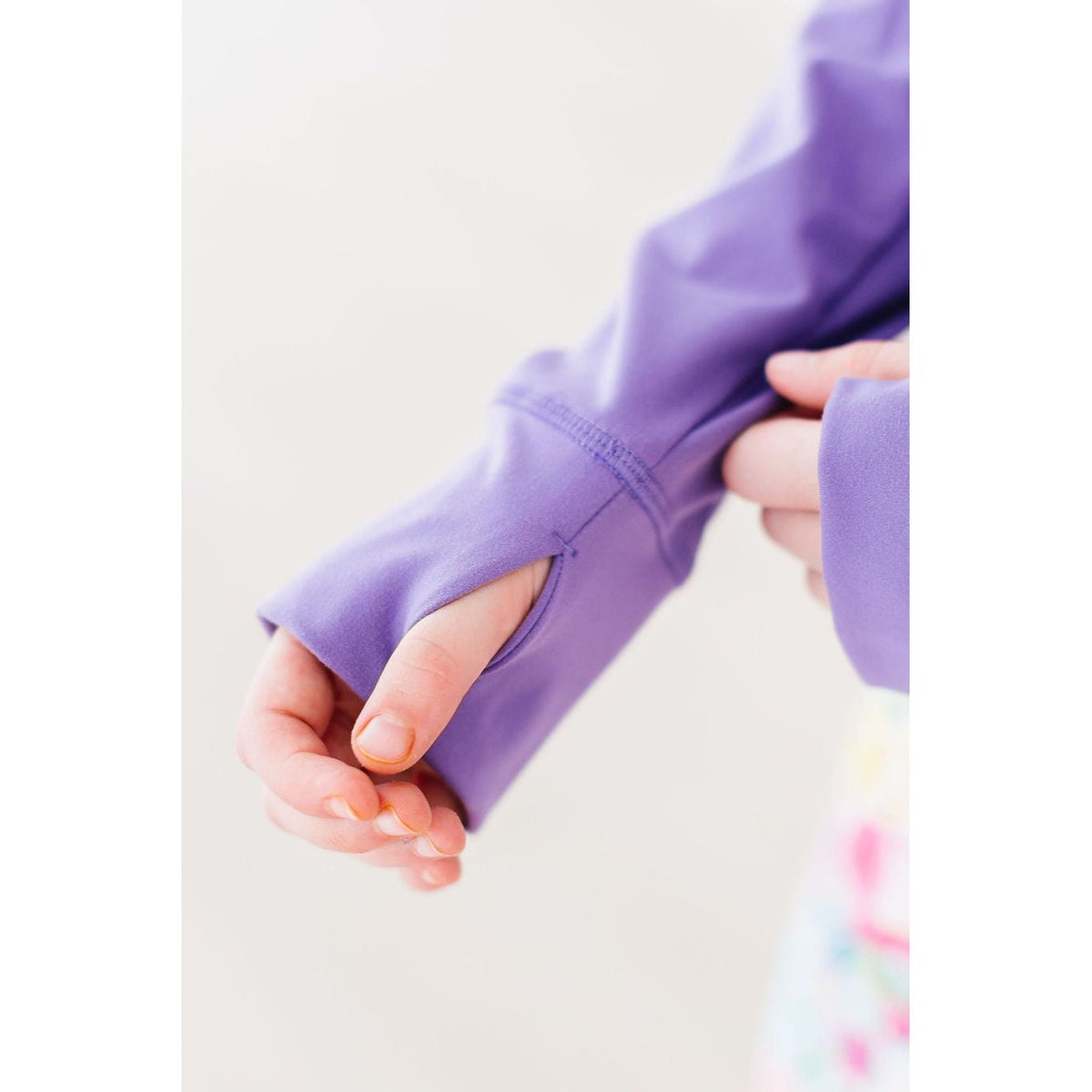 Playful Purple Full-Zip Ruffle Active Jacket