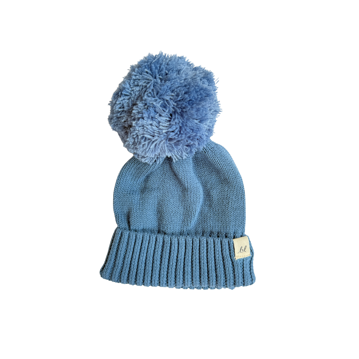 Luna + Luca Pom Beanie - Denim Blue