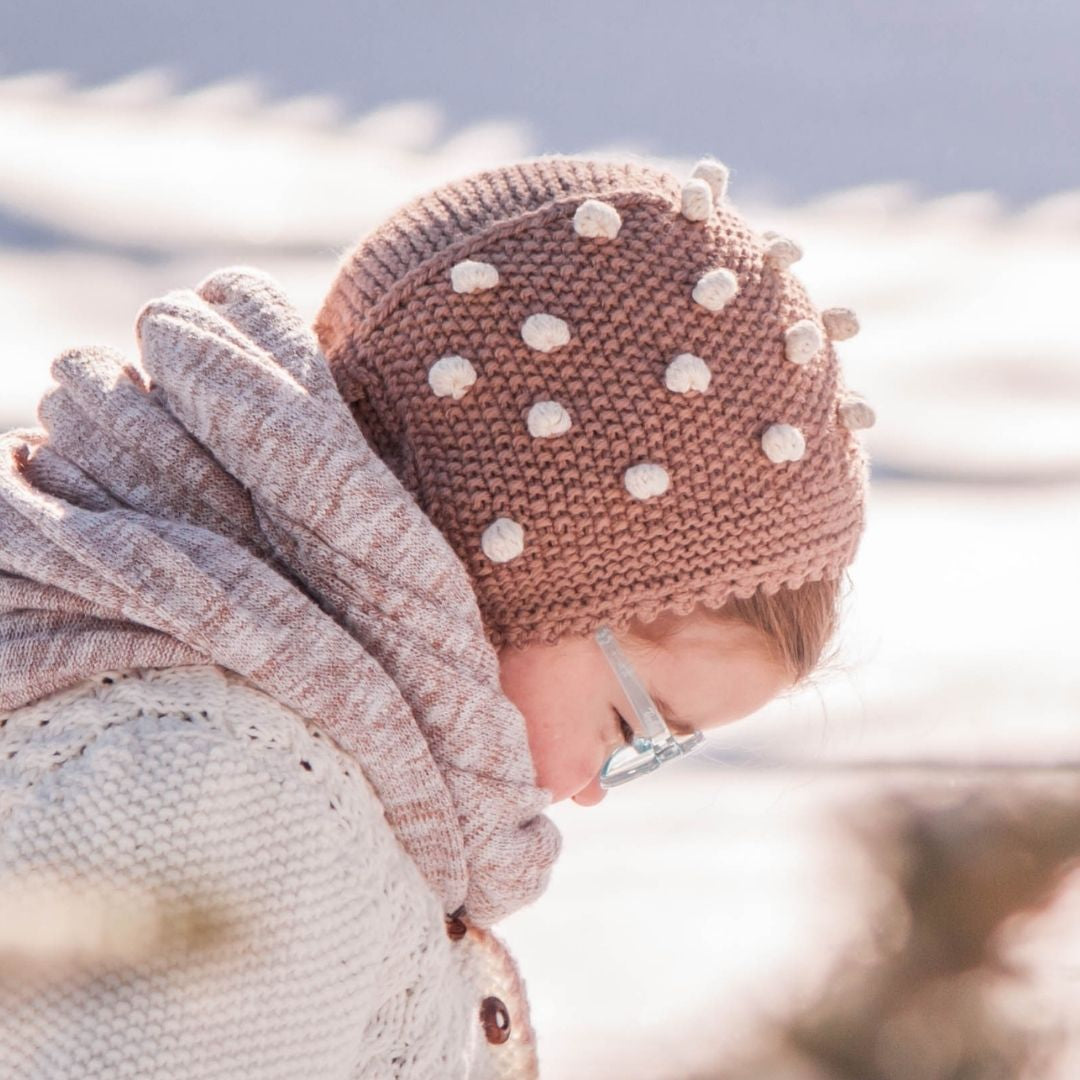 Popcorn Knit Bonnet