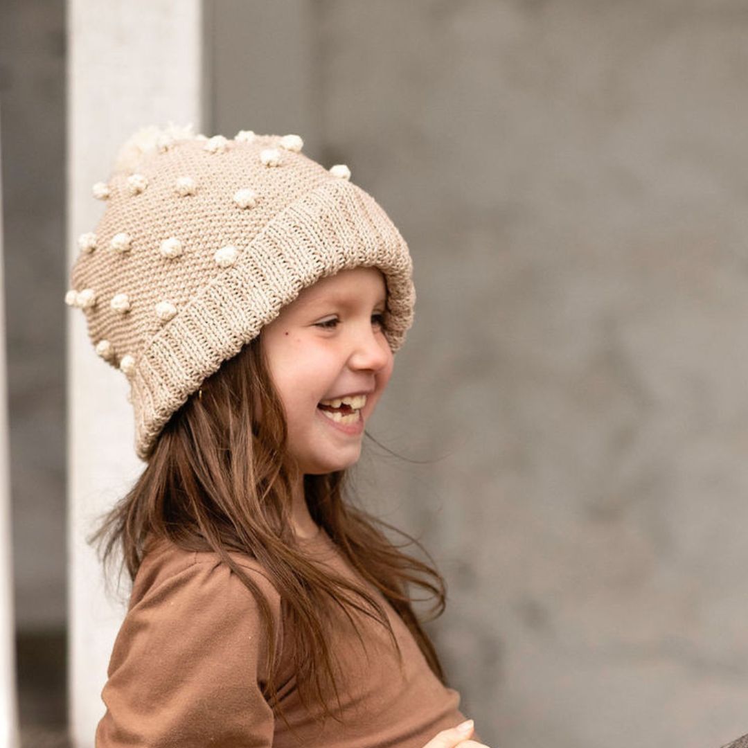 Popcorn Knit Hat - In Stock