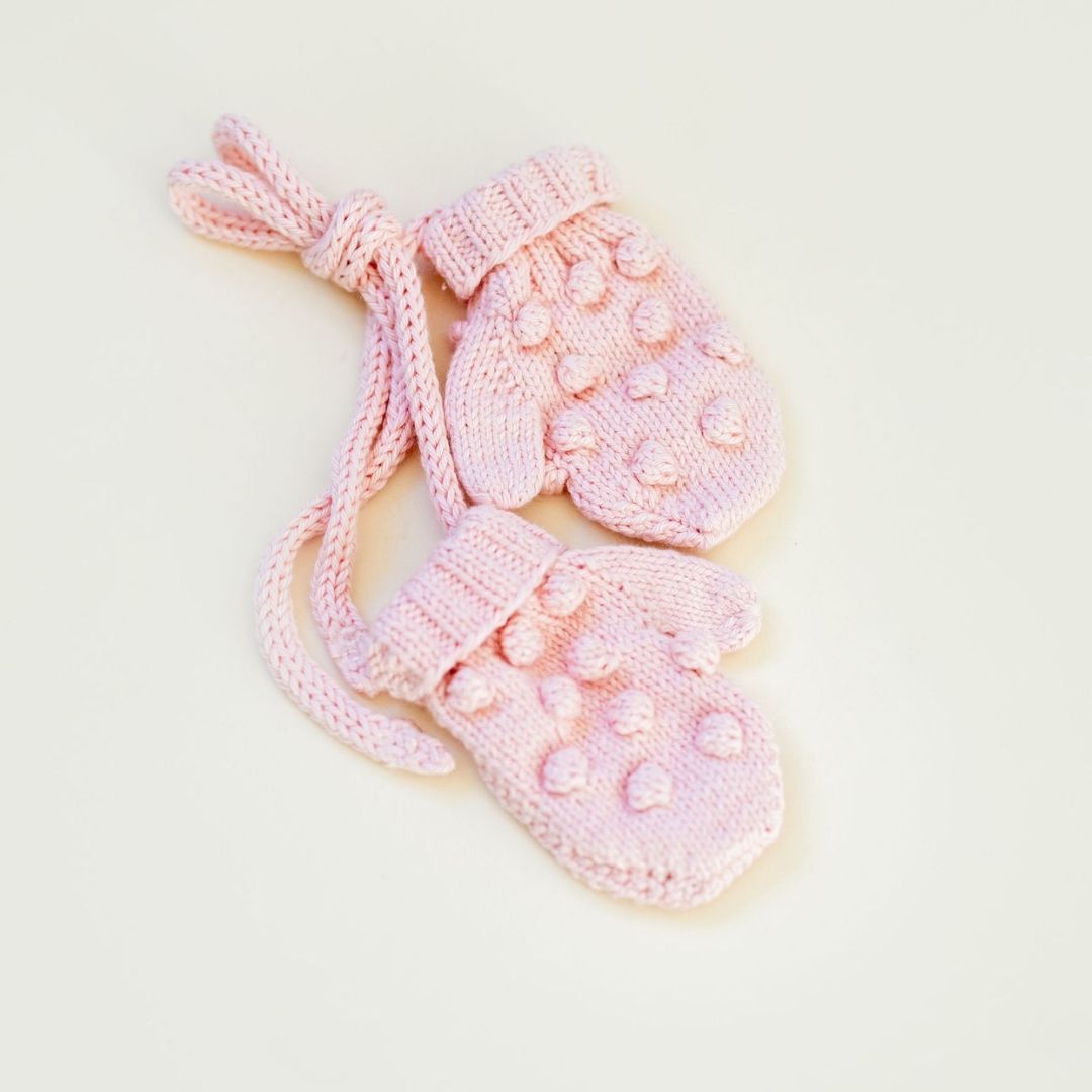 Popcorn Knit Mittens