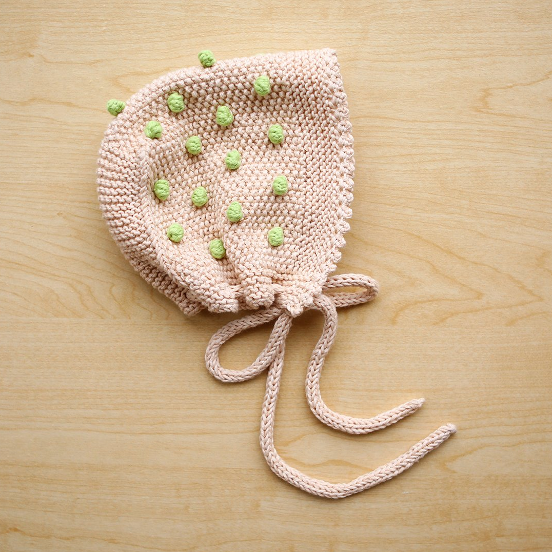 Popcorn Knit Bonnet