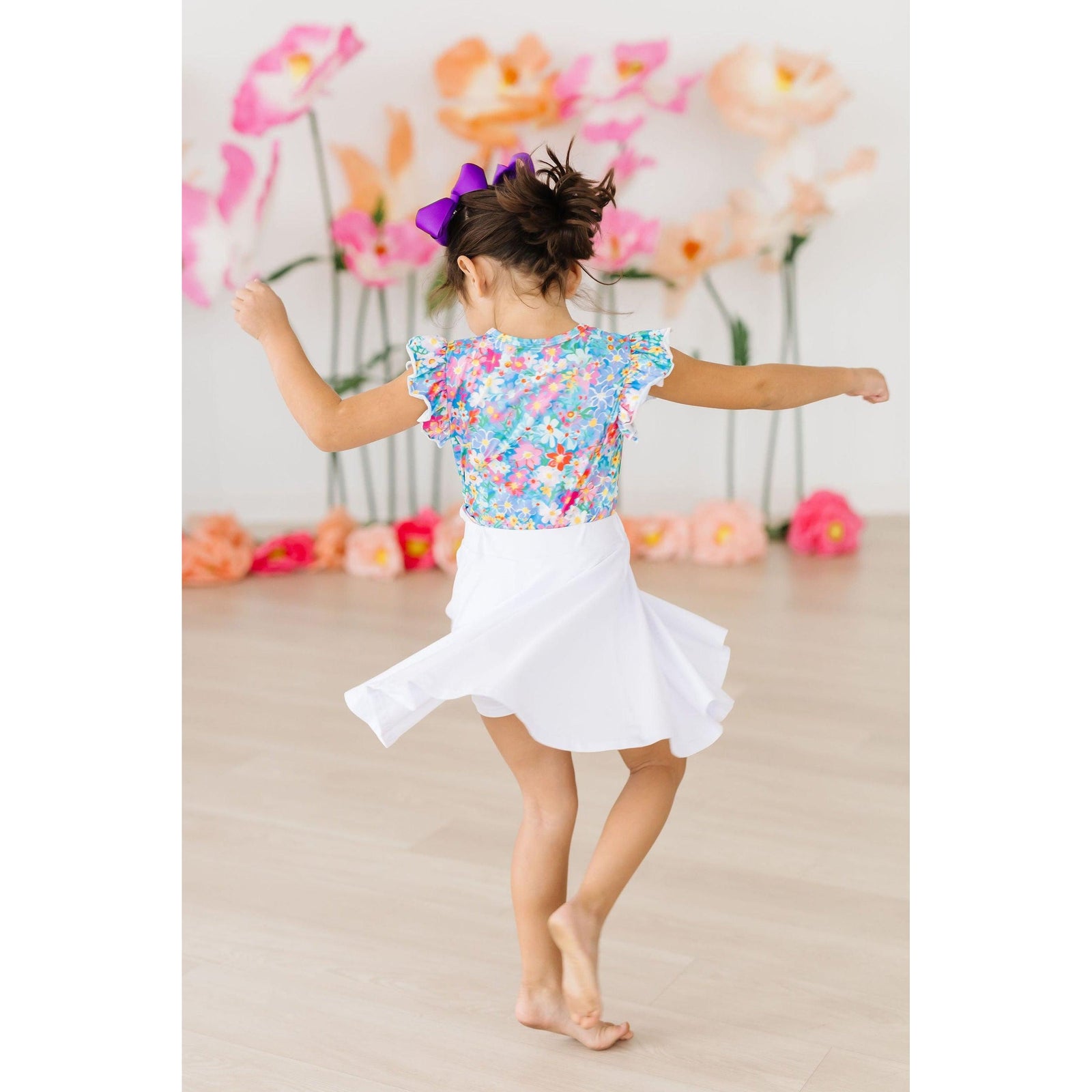 Preppy Floral S/S Ruffle Tee