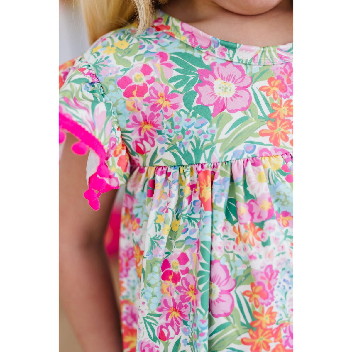 Preppy Petals Pom Pom Dress