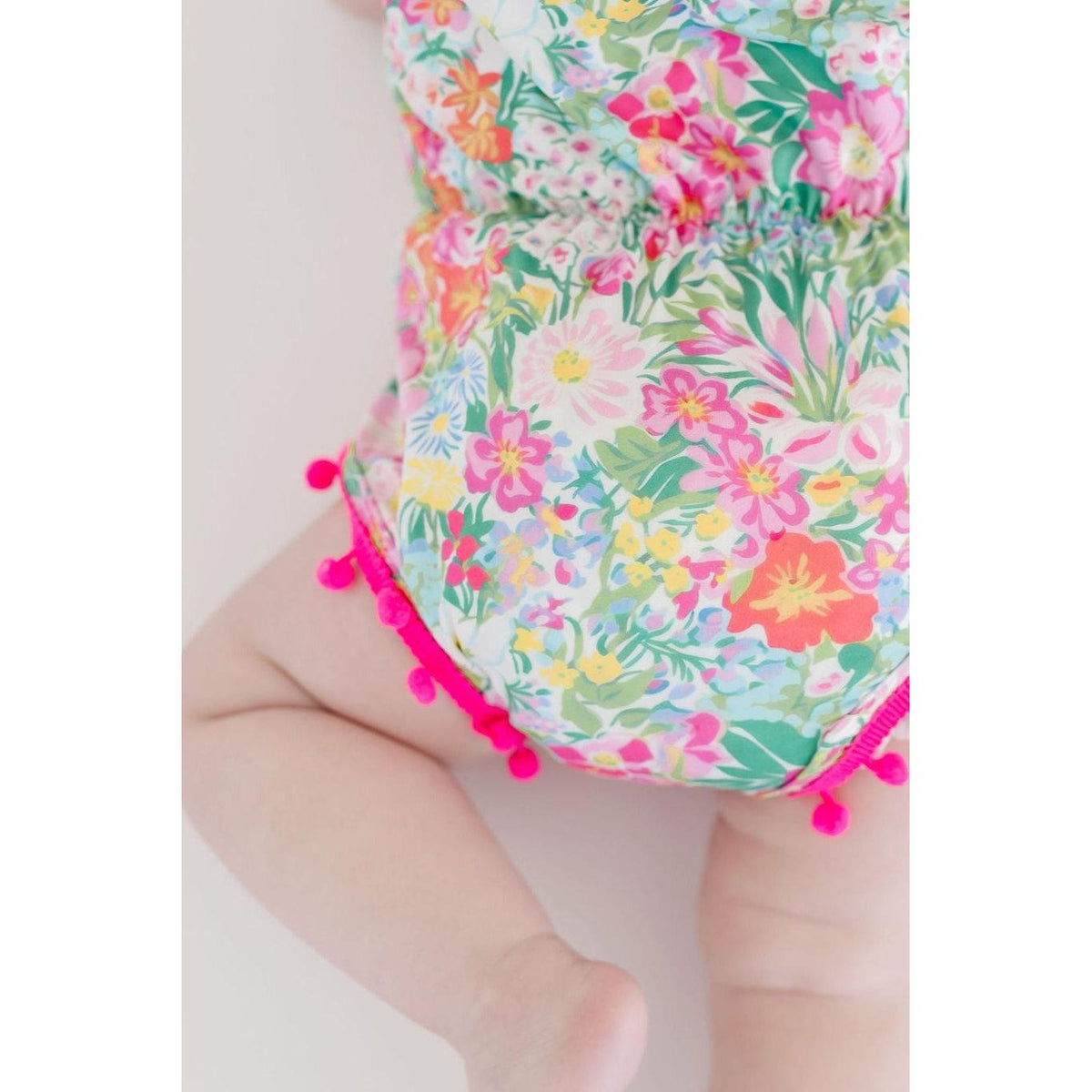 Preppy Petals Pom Pom Romper