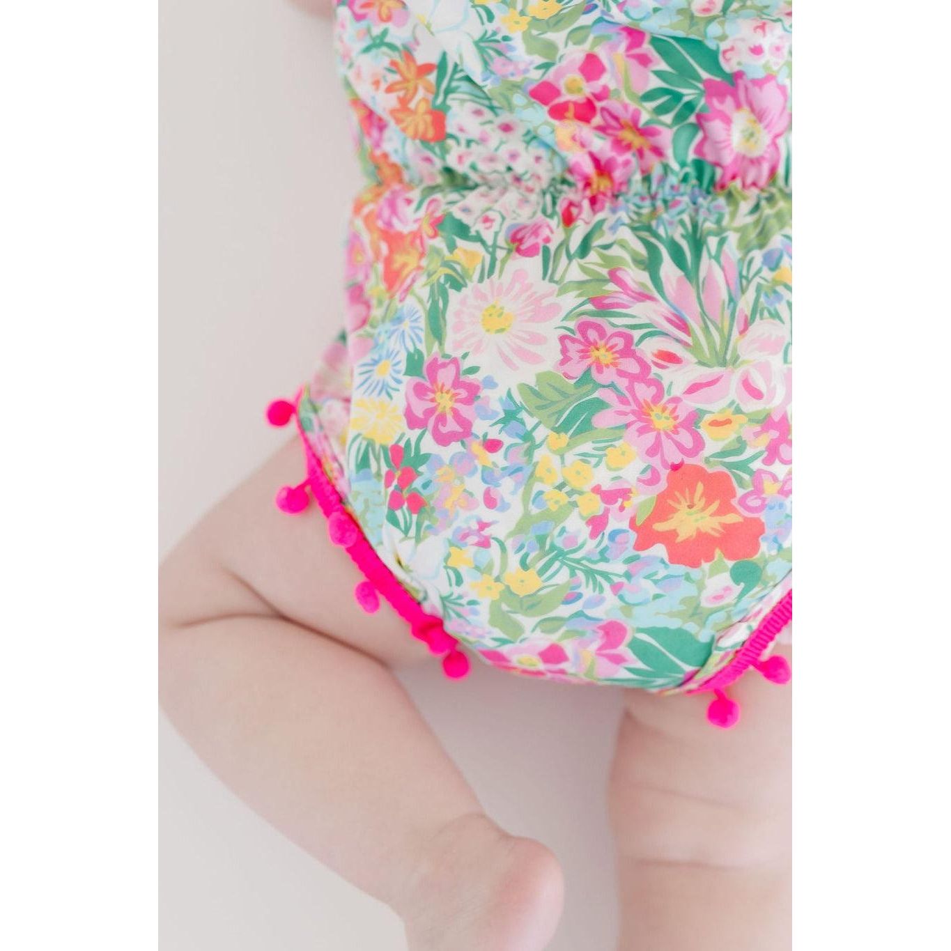 Preppy Petals Pom Pom Romper