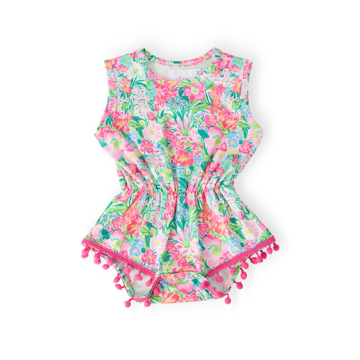 Preppy Petals Pom Pom Romper