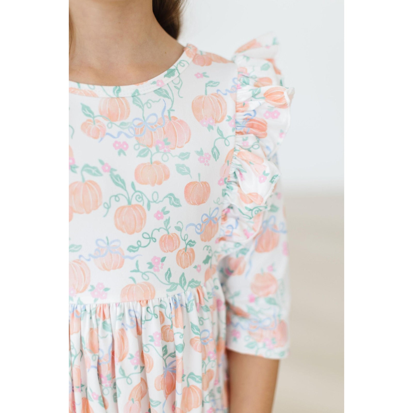 Pretty Pumpkins Ruffle Twirl Dress