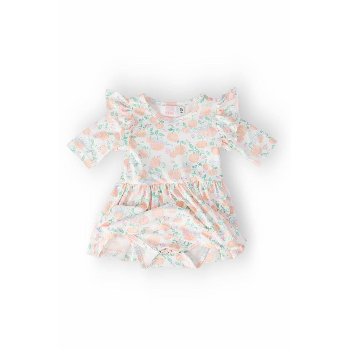 Pretty Pumpkins Twirl Flutter Bodysuit