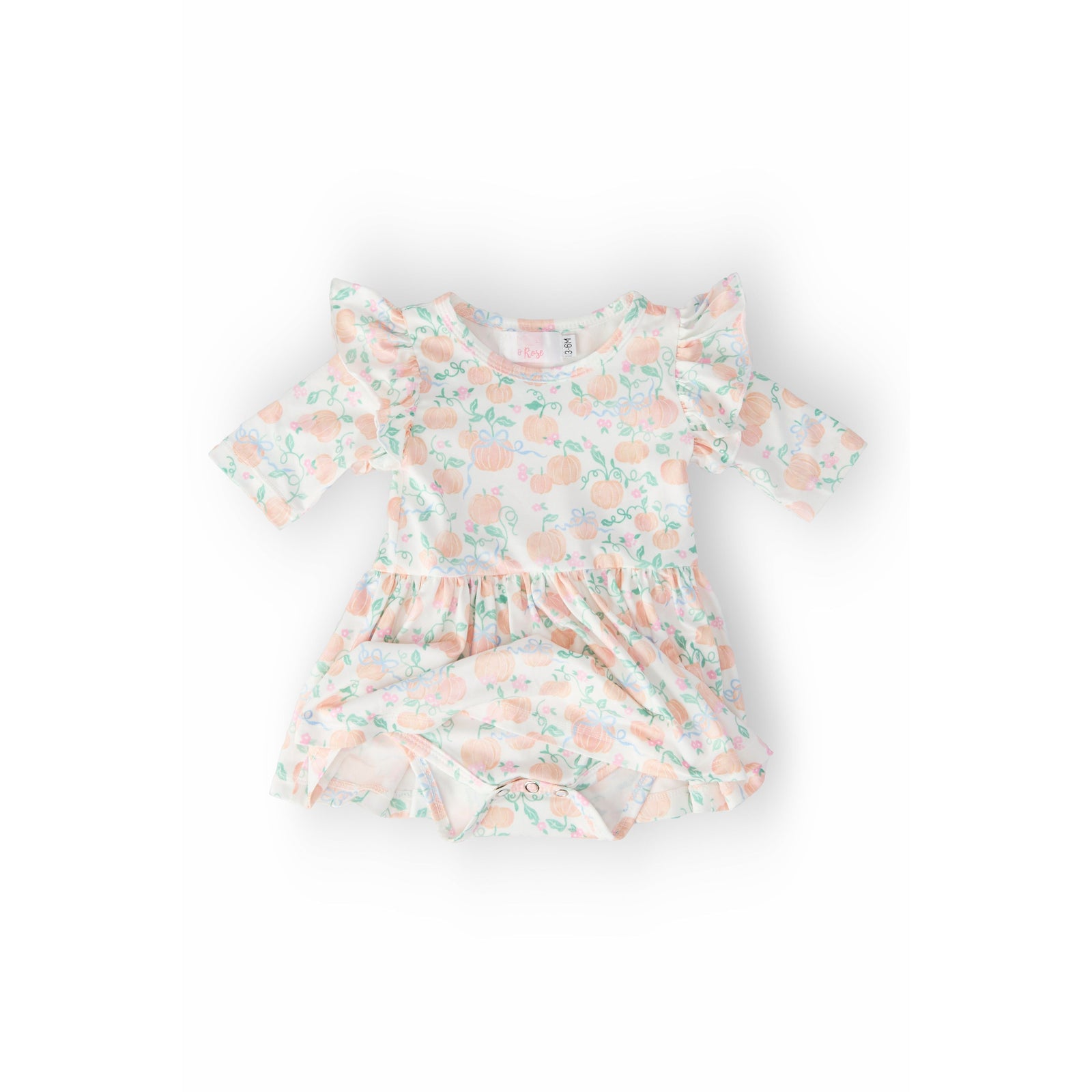Pretty Pumpkins Twirl Flutter Bodysuit