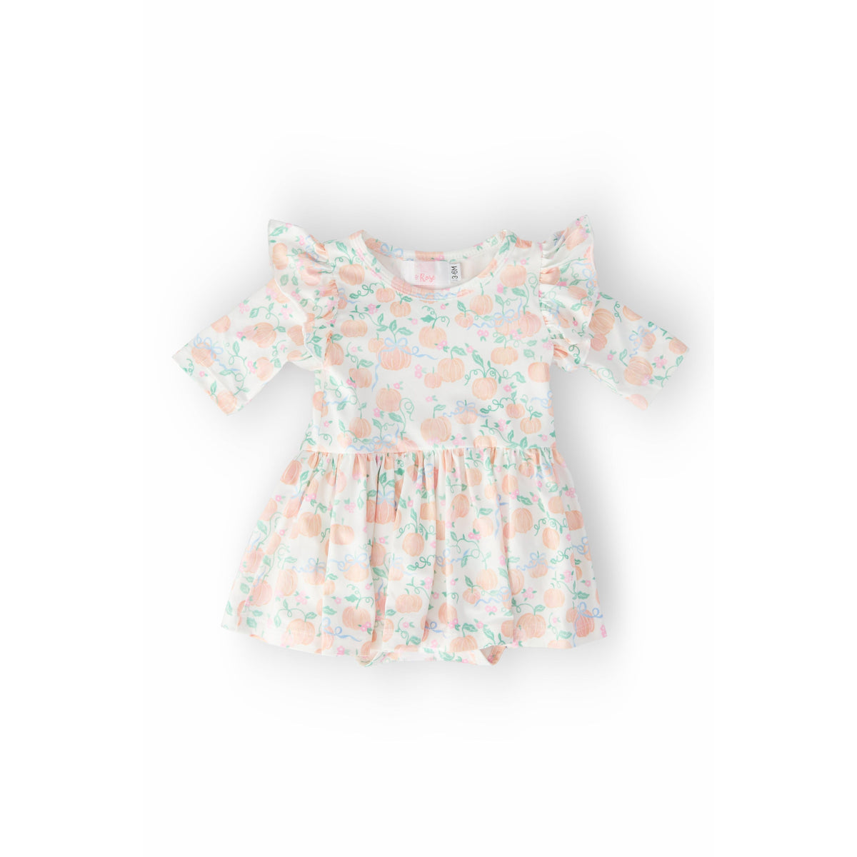 Pretty Pumpkins Twirl Flutter Bodysuit