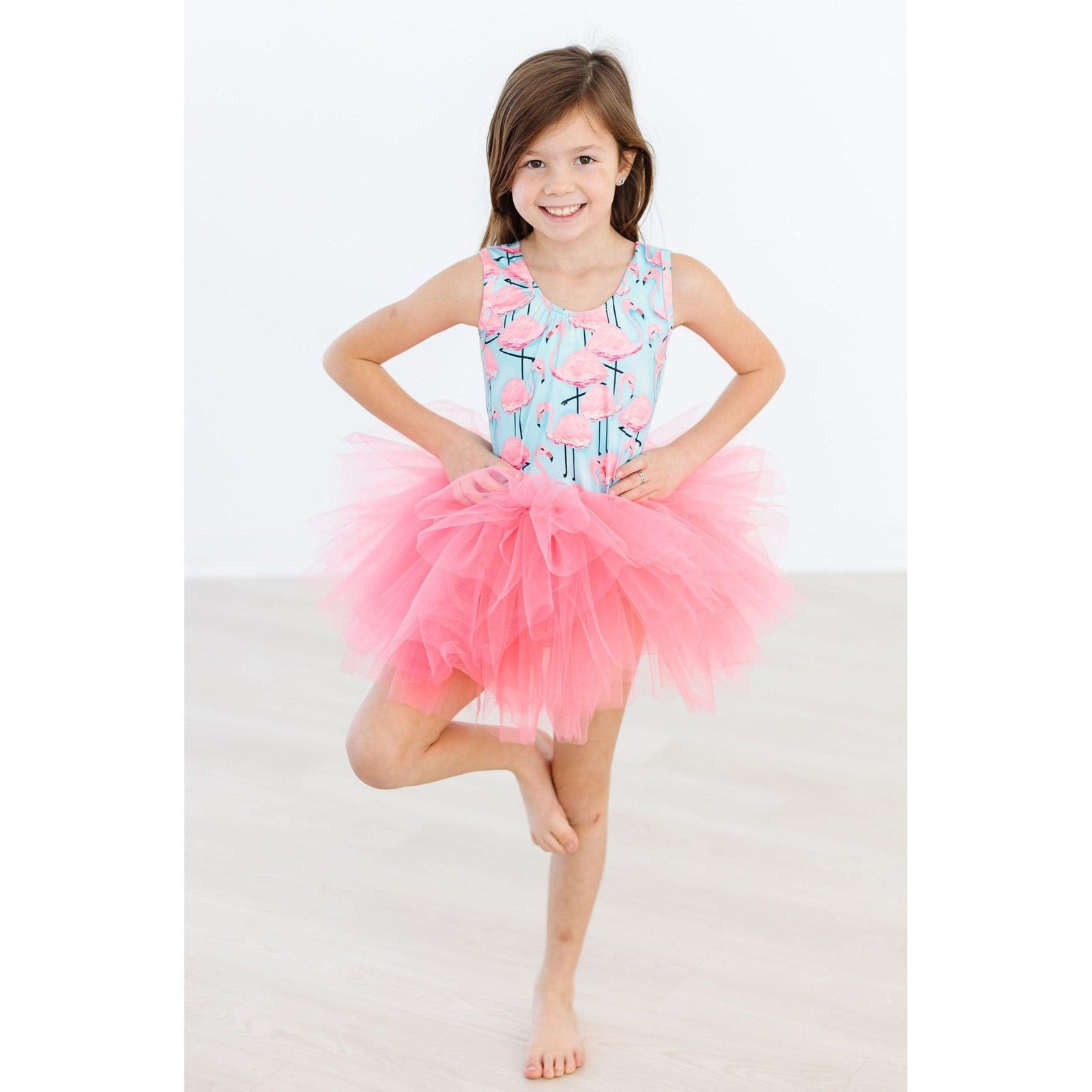 Pretty in Pink Flamingos Tank Tutu Leotard