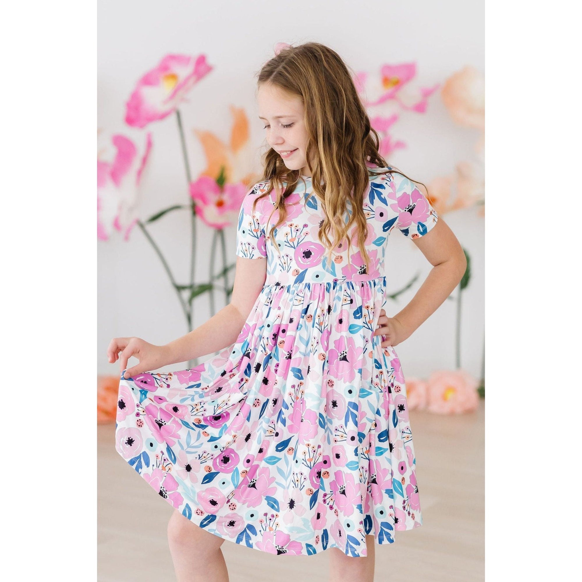 Pretty in Purple S/S Pocket Twirl Dress