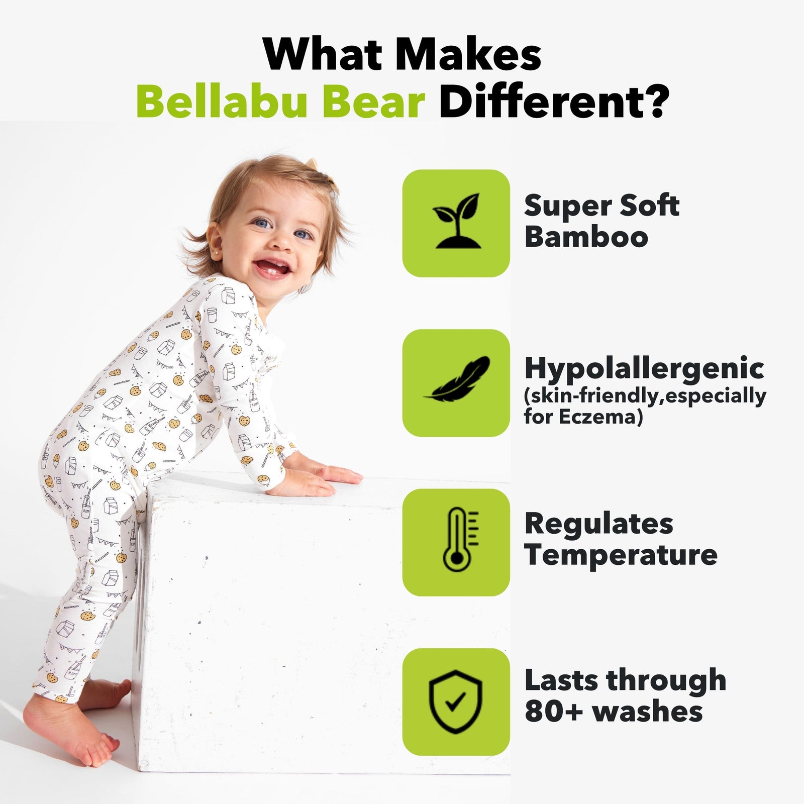 Milk and Cookies Bamboo Convertible Footie