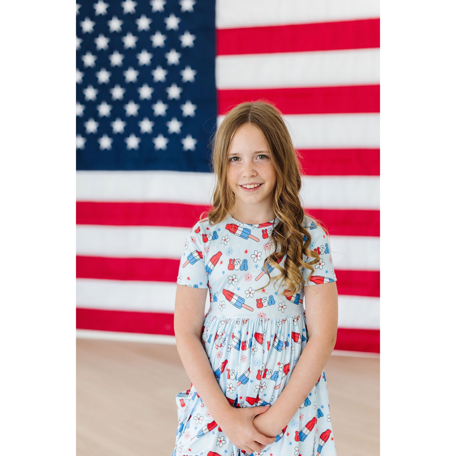 Proudly Patriotic S/S Pocket Twirl Dress