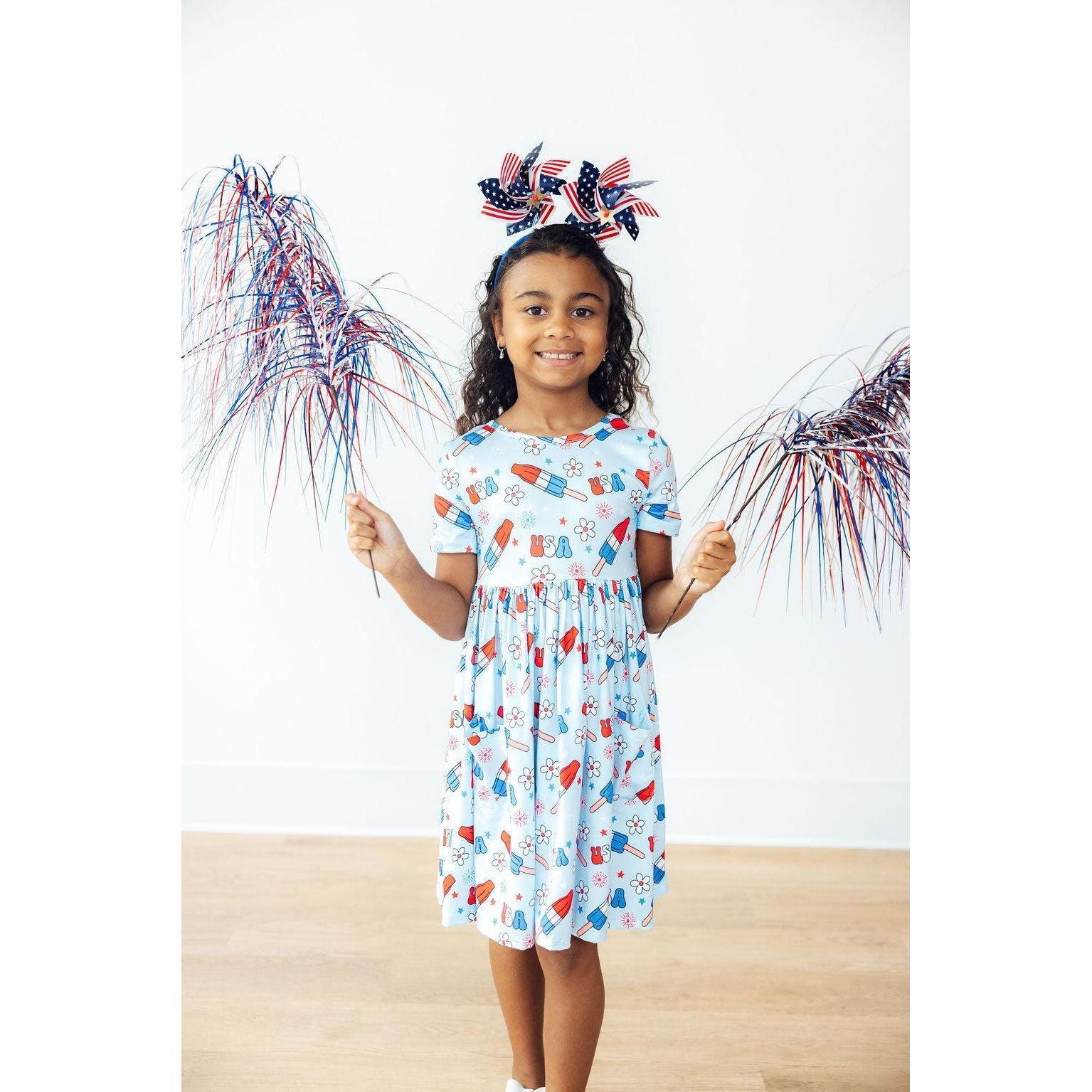Proudly Patriotic S/S Pocket Twirl Dress