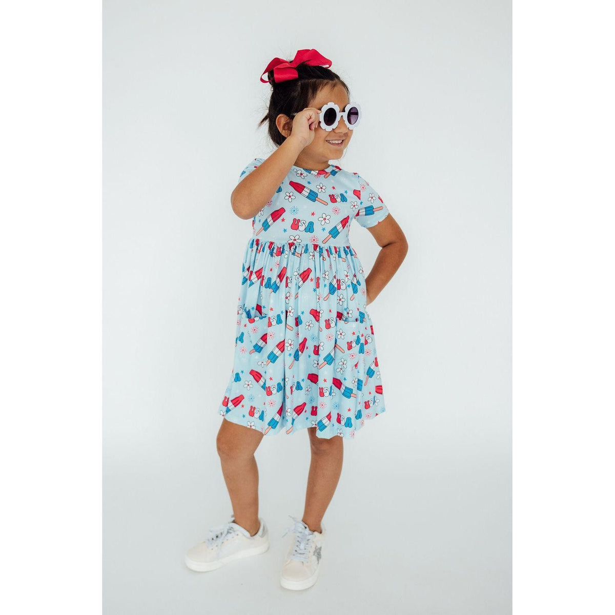 Proudly Patriotic S/S Pocket Twirl Dress
