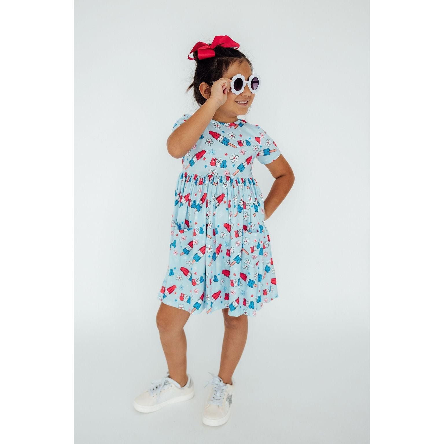 Proudly Patriotic S/S Pocket Twirl Dress