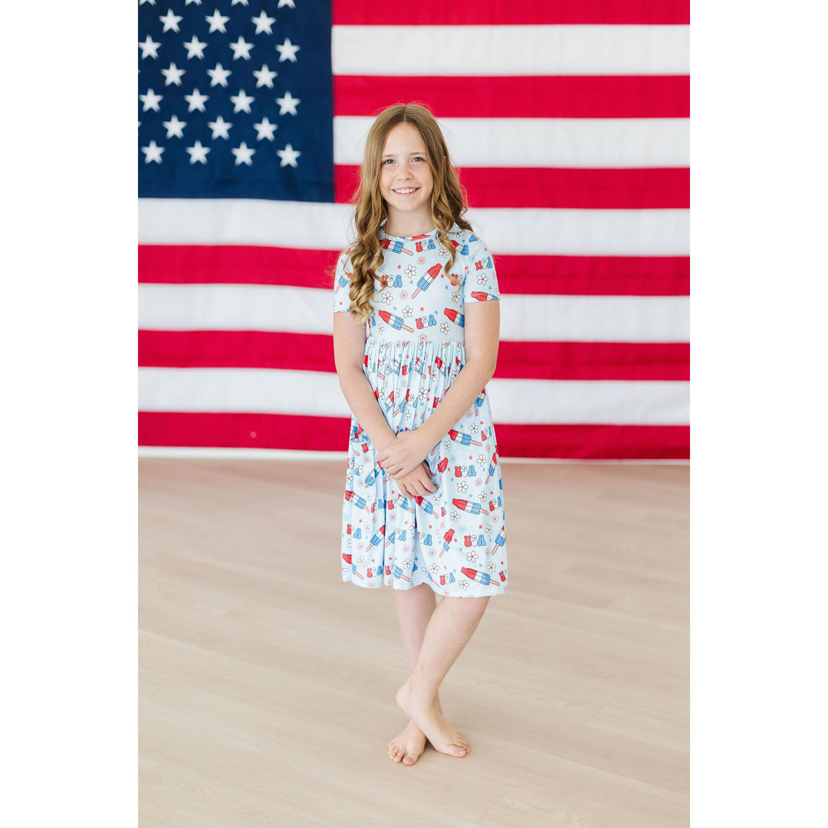 Proudly Patriotic S/S Pocket Twirl Dress