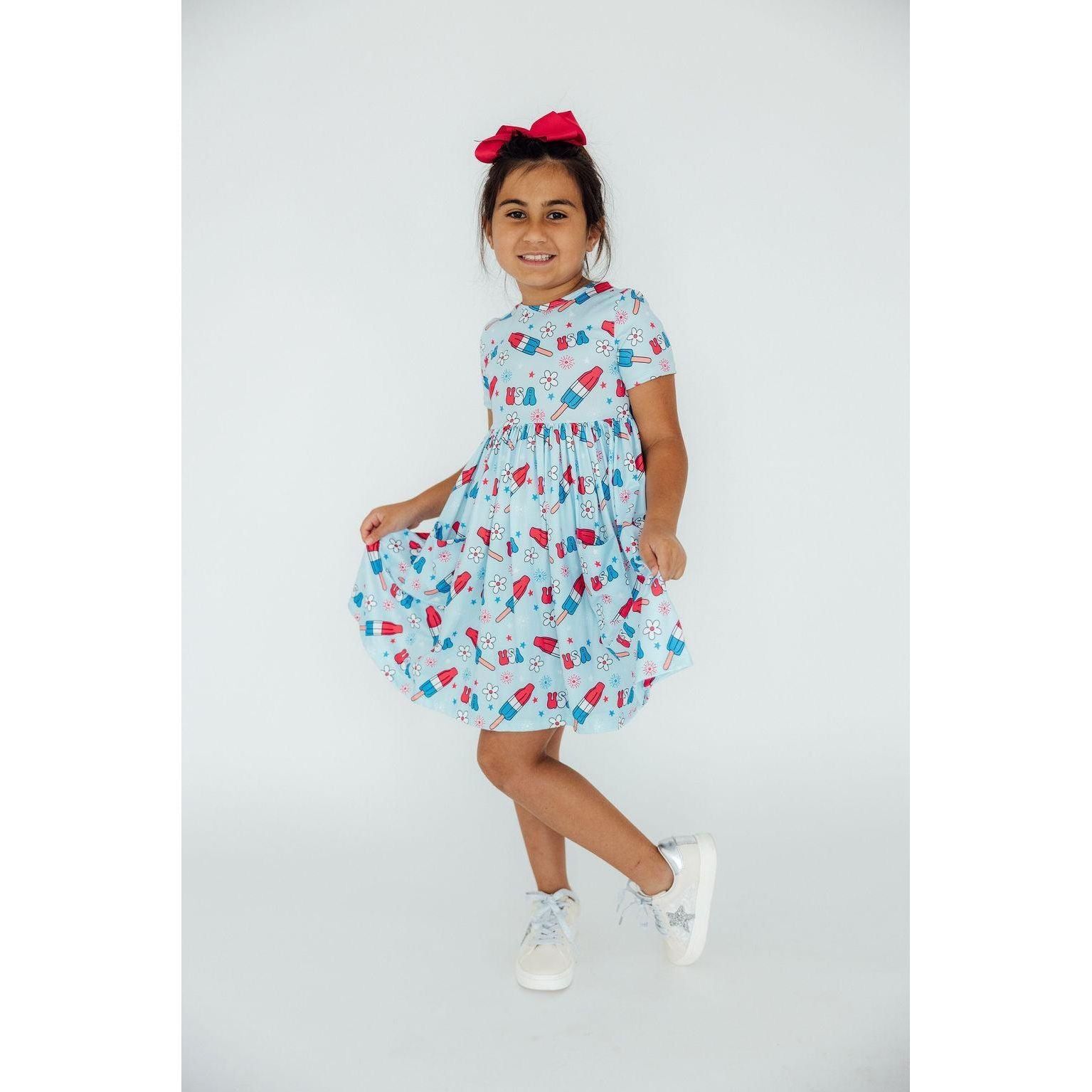 Proudly Patriotic S/S Pocket Twirl Dress