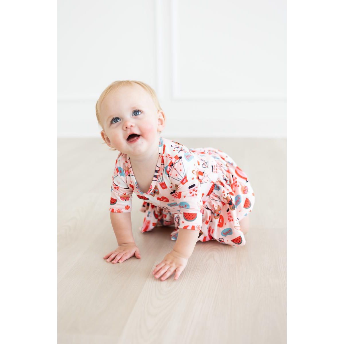 Puppy Love 3/4 Sleeve Twirl Bodysuit