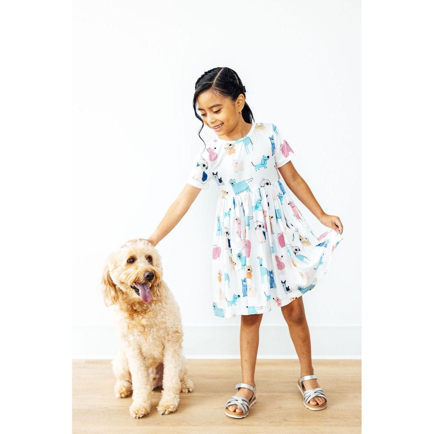 Puppy Pals S/S Pocket Twirl Dress