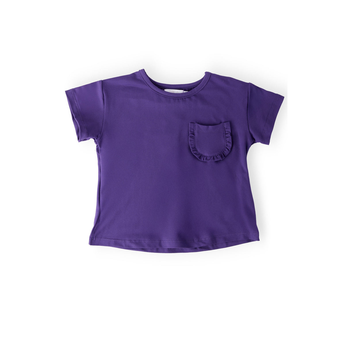 Purple Ruffle Pocket Tee