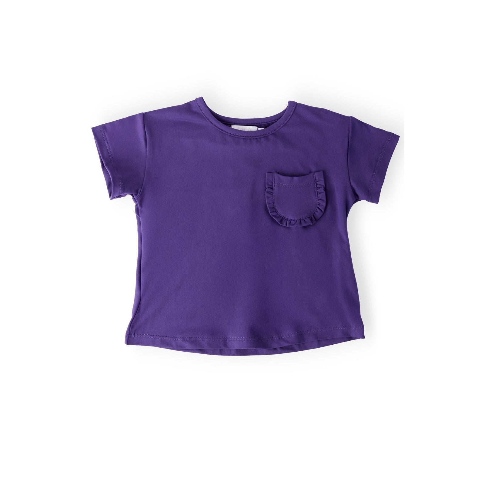 Purple Ruffle Pocket Tee