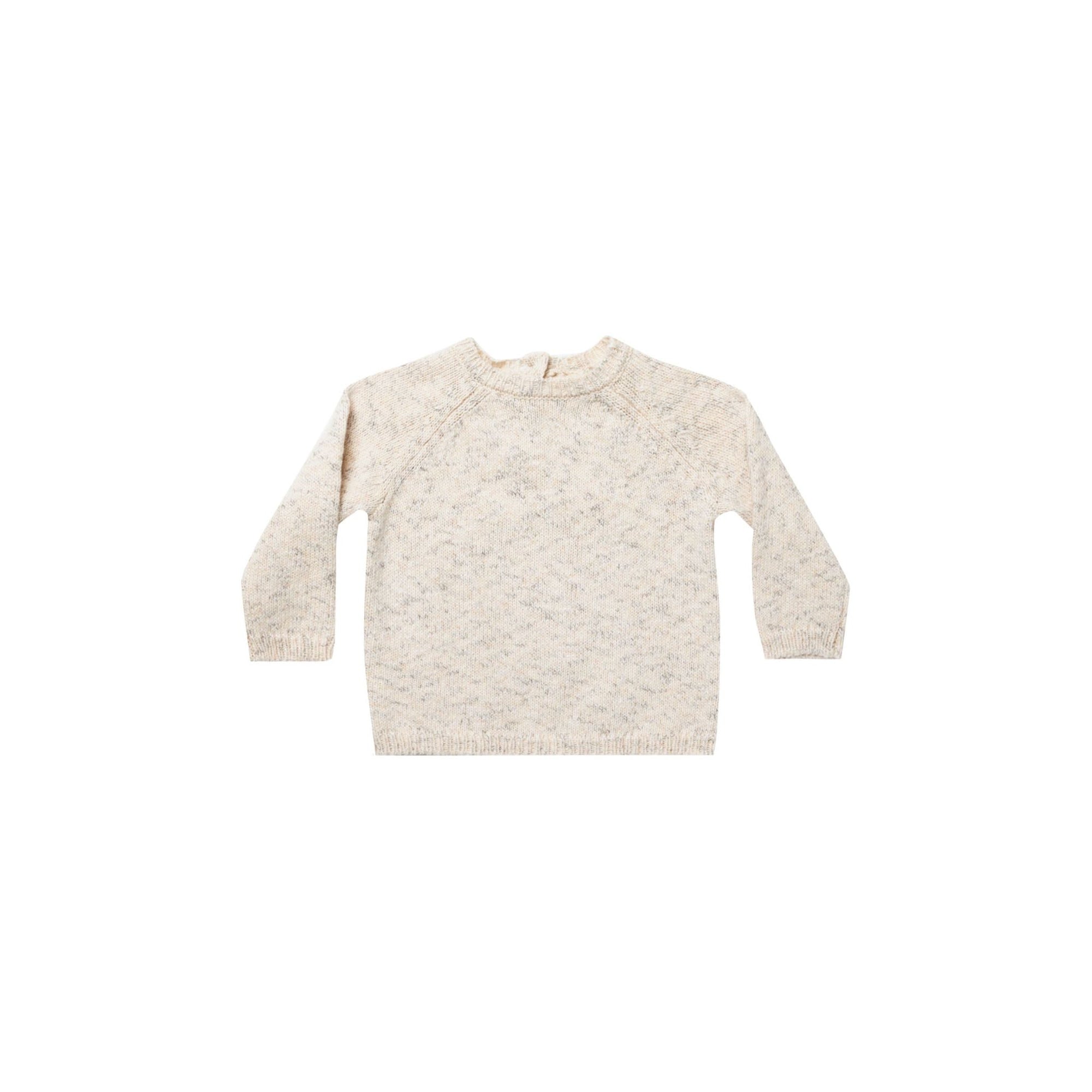 speckled knit sweater || natural
