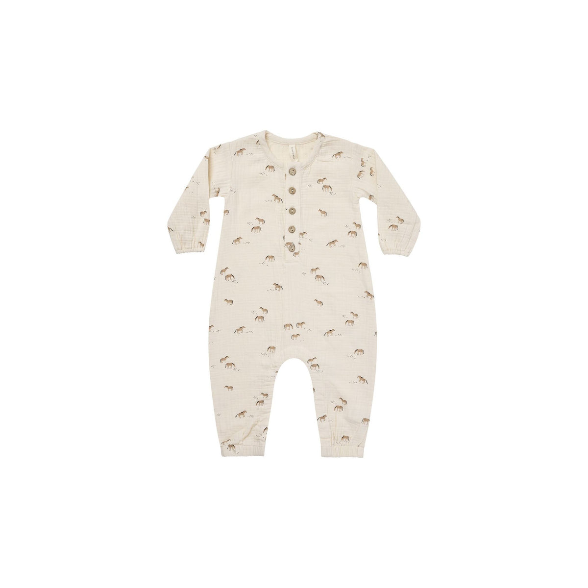 woven jumpsuit || horses