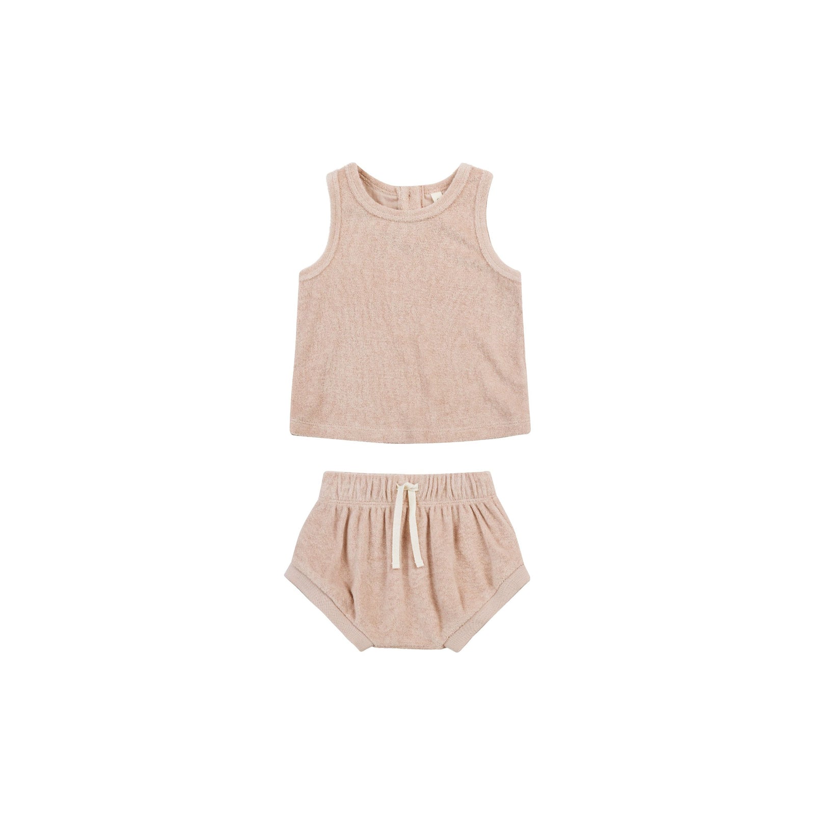 terry tank + short set || blush