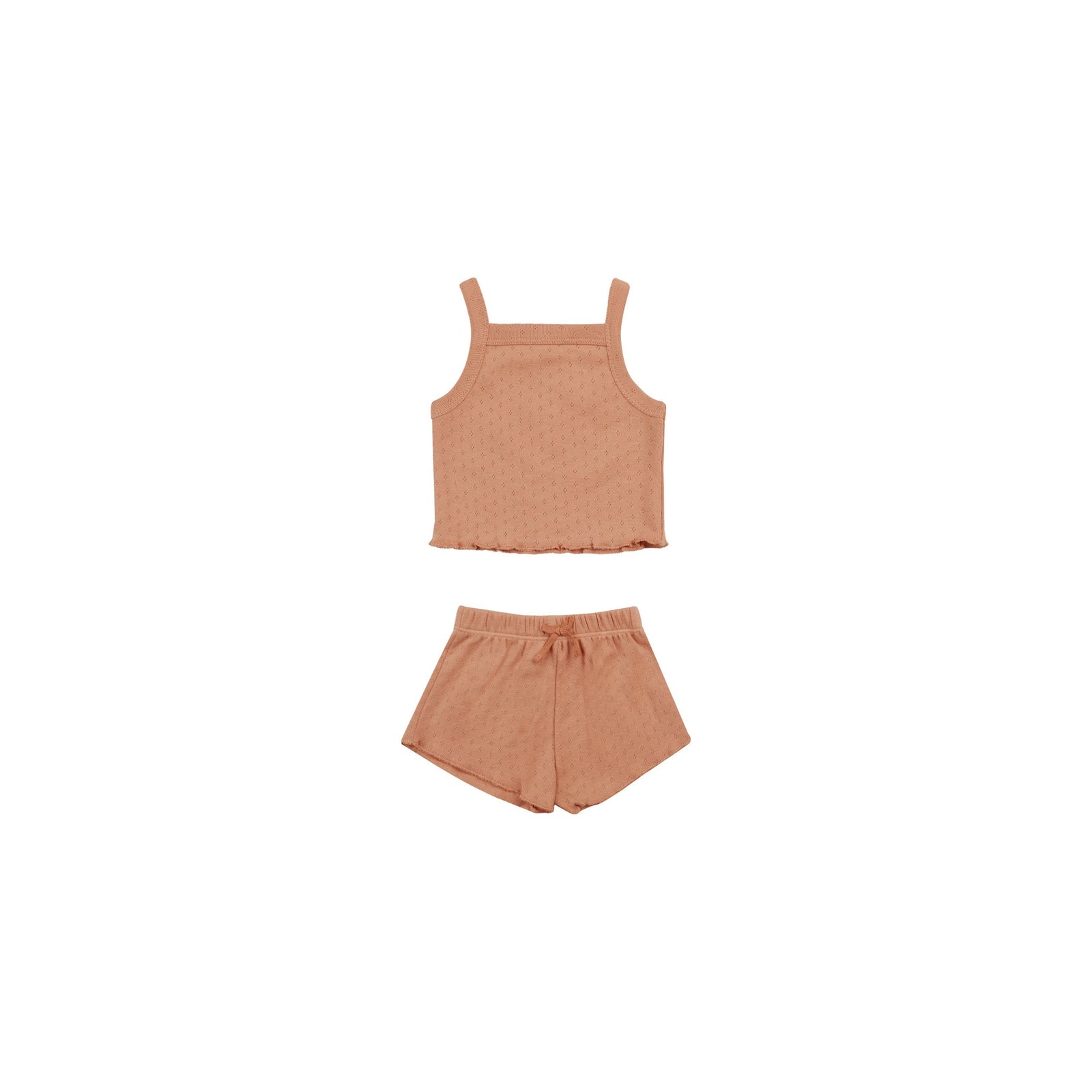 pointelle tank + shortie set || melon