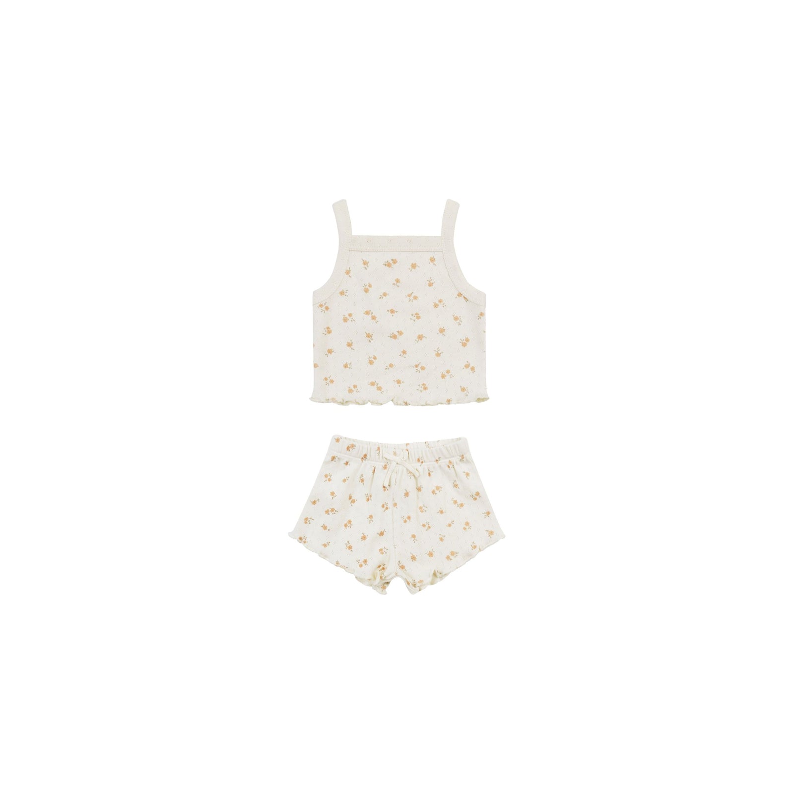 pointelle tank + shortie set || ditsy melon