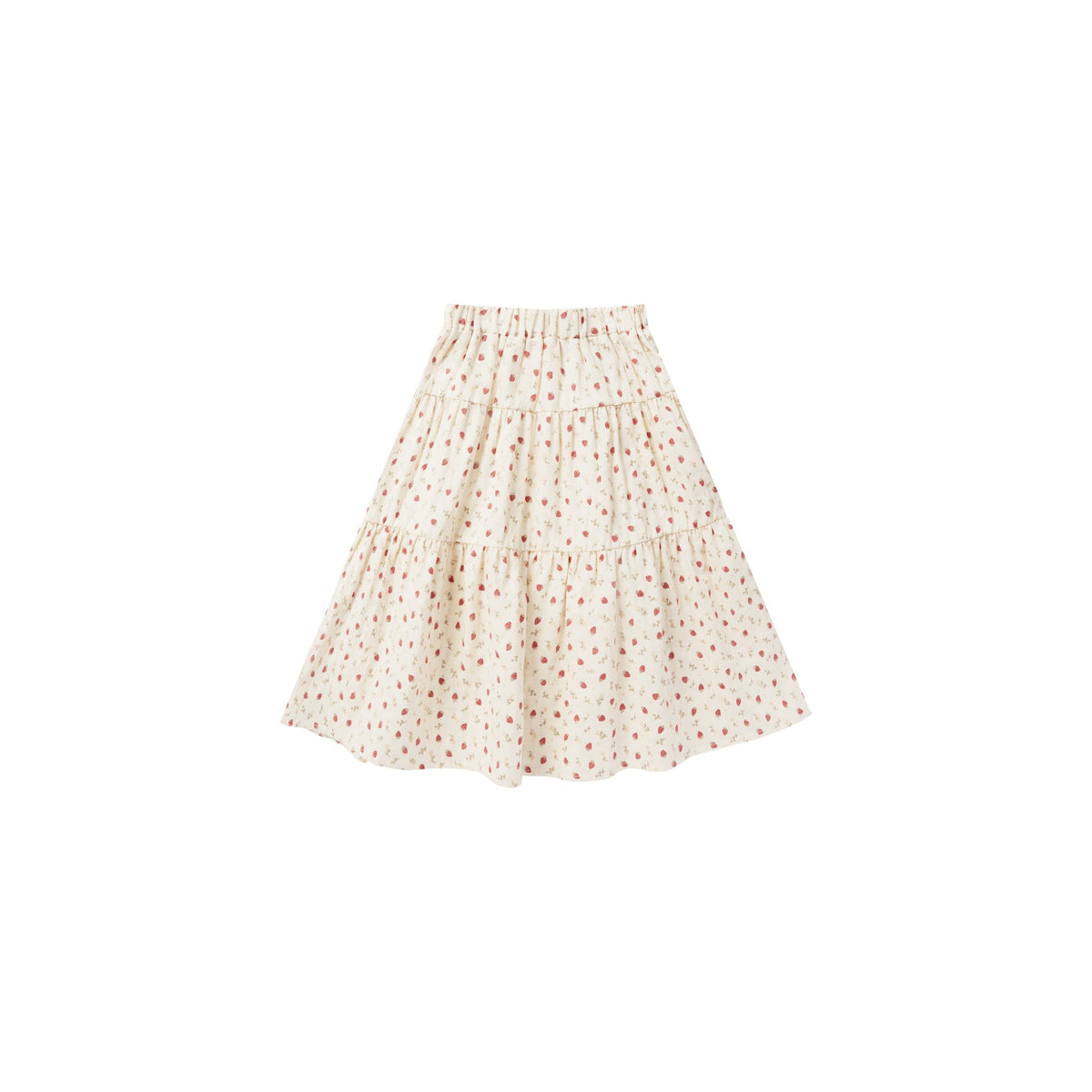 tiered midi skirt || strawberry field