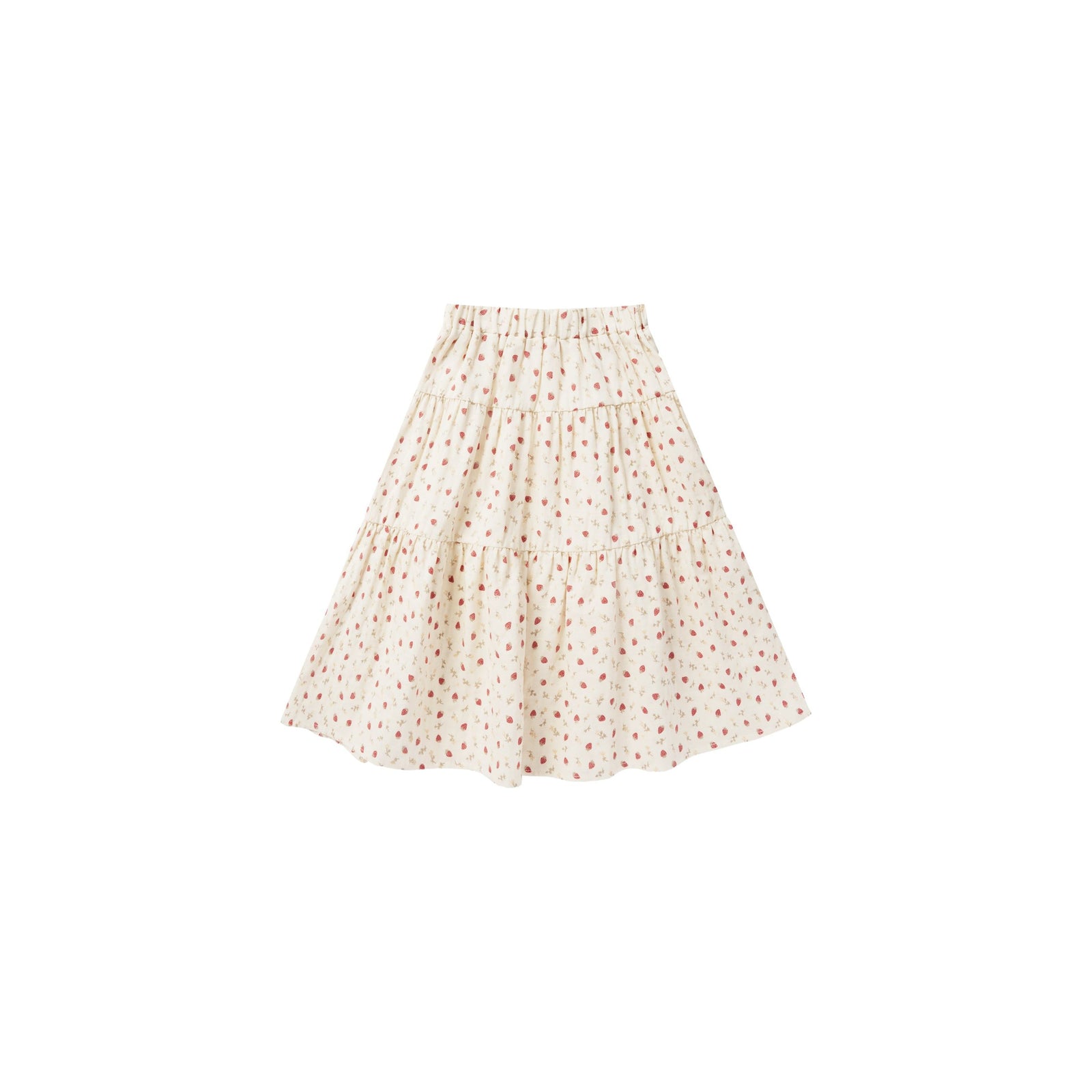 tiered midi skirt || strawberry field