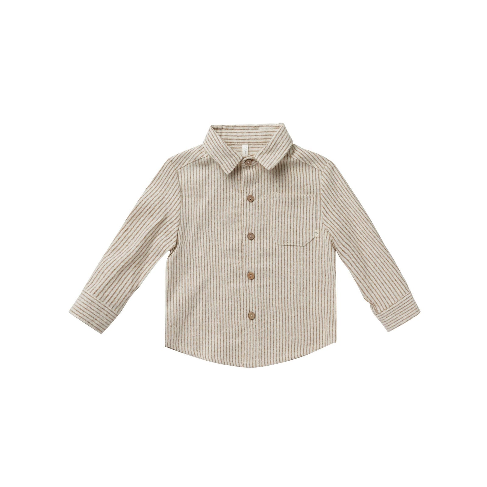 collared long sleeve shirt || brass stripe