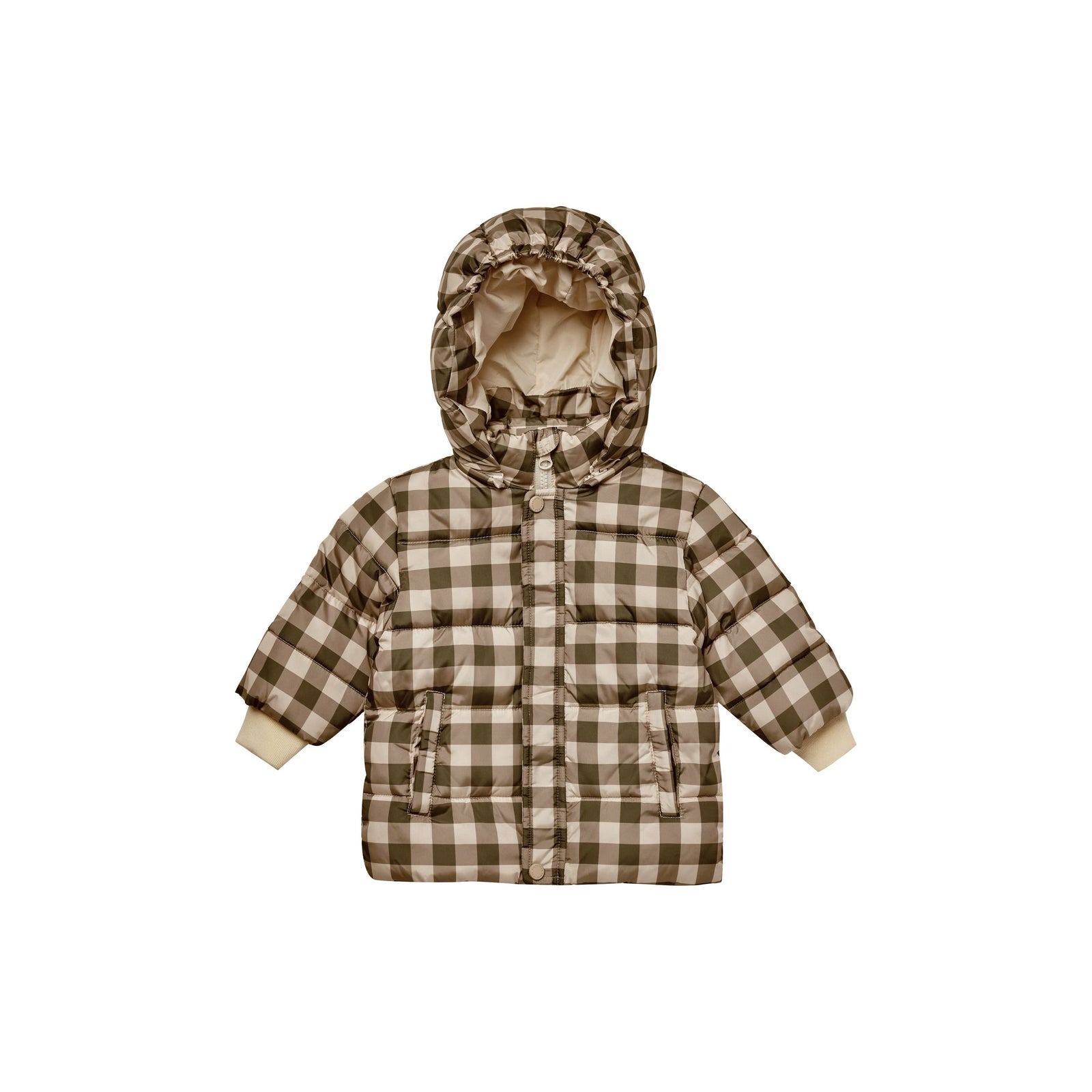 ski jacket || charcoal check