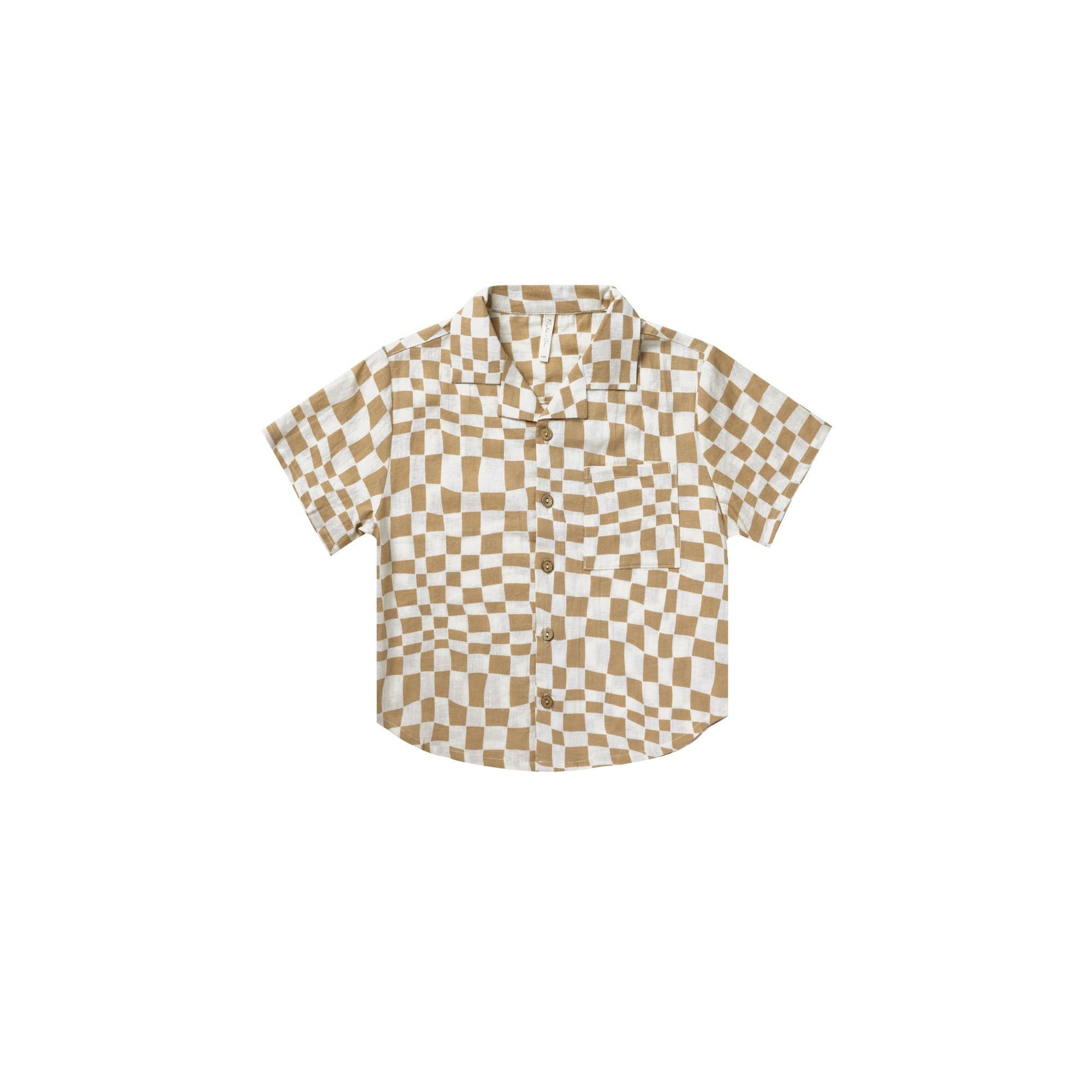 lapel collar shirt || sand check