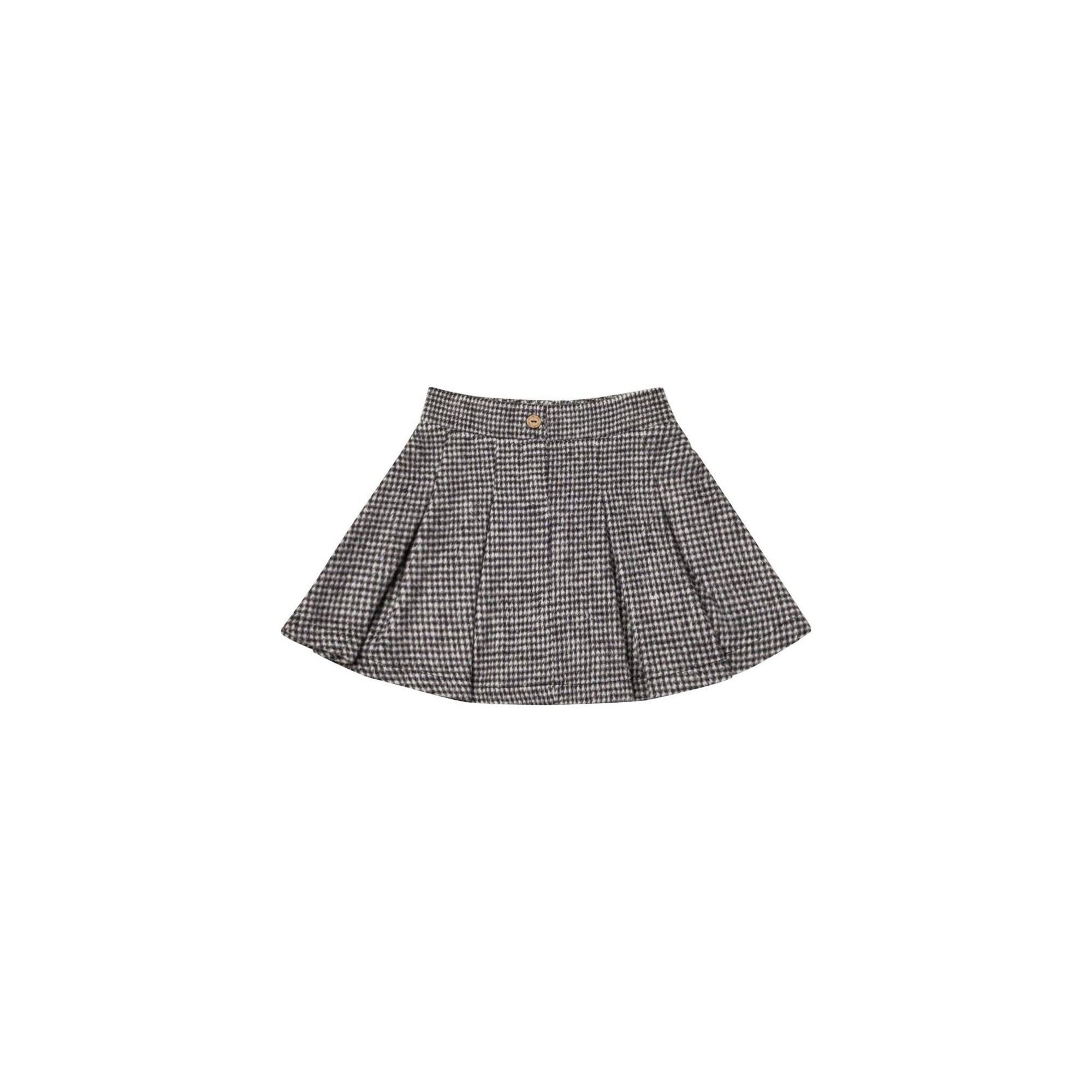 tailored skirt || black houndstooth