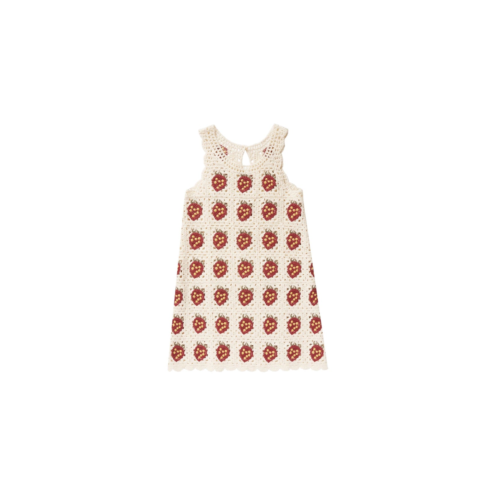 crochet tank mini dress || strawberry