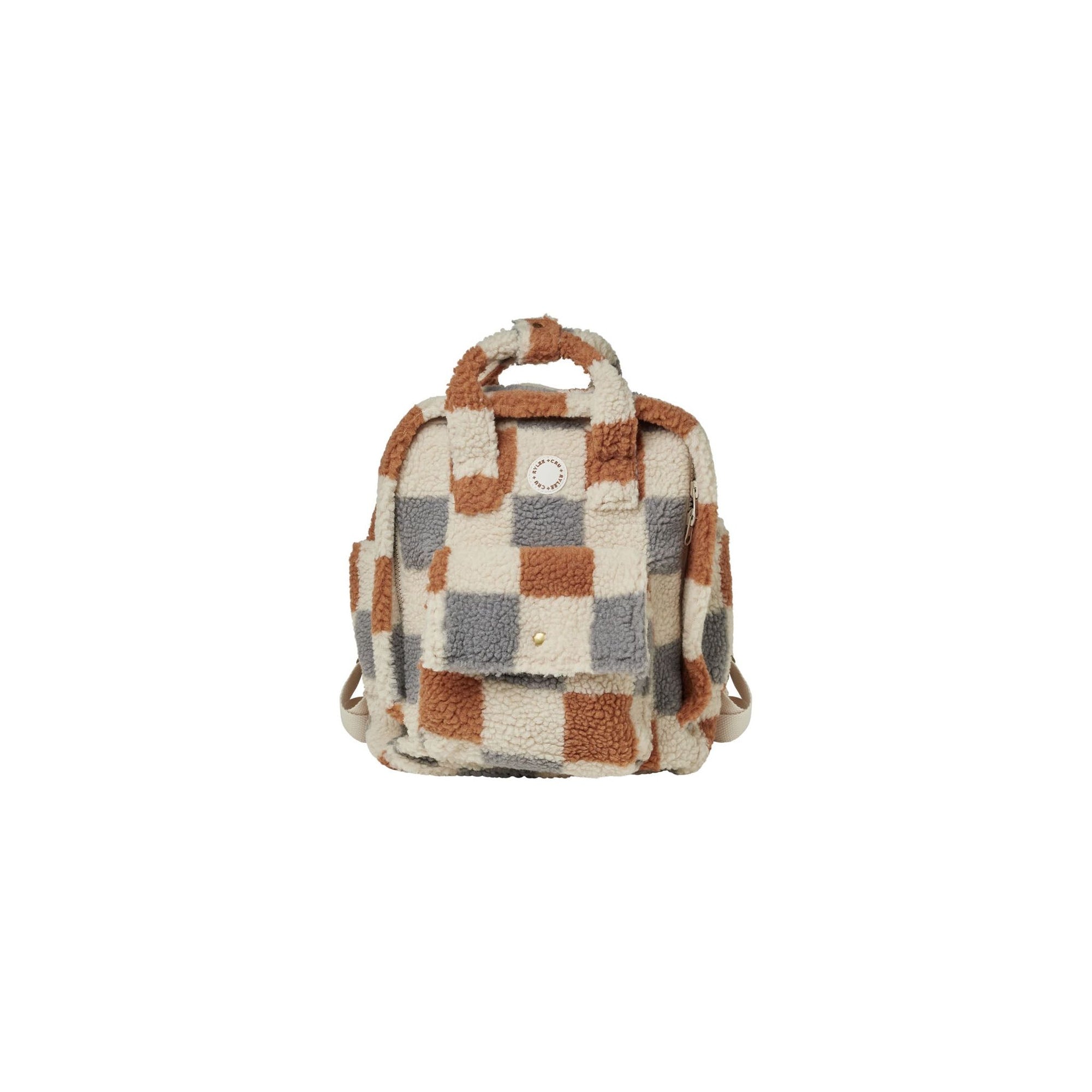 mini backpack || shearling check