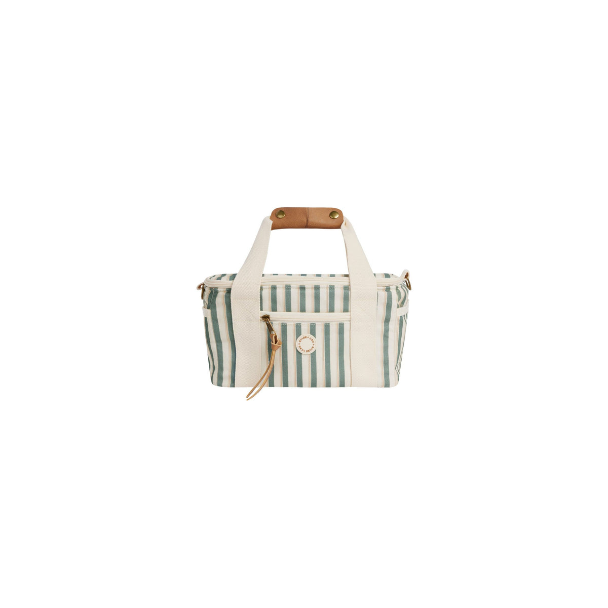 cooler bag || aqua stripe