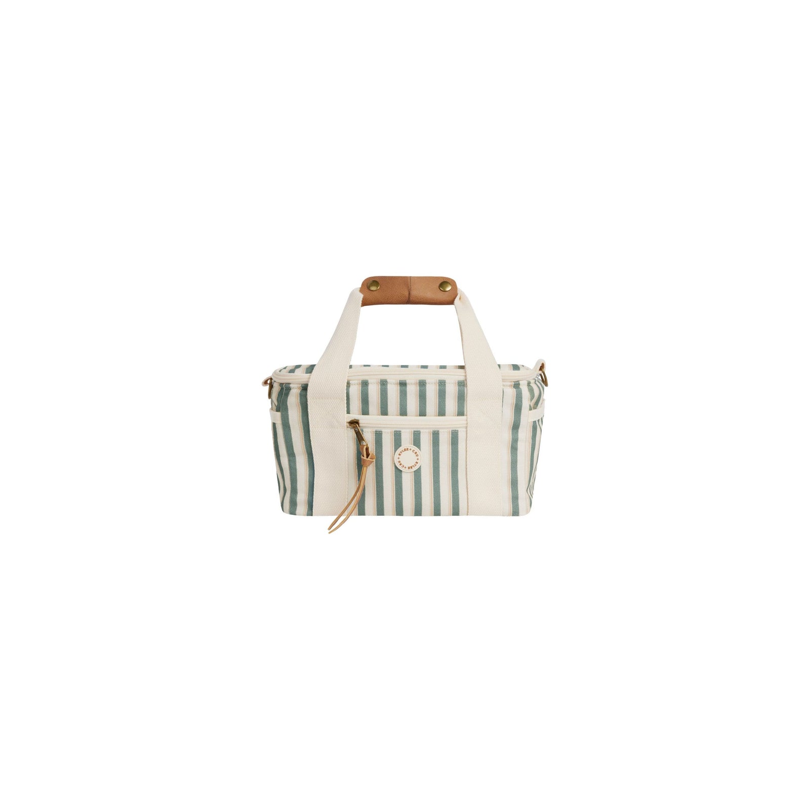 cooler bag || aqua stripe