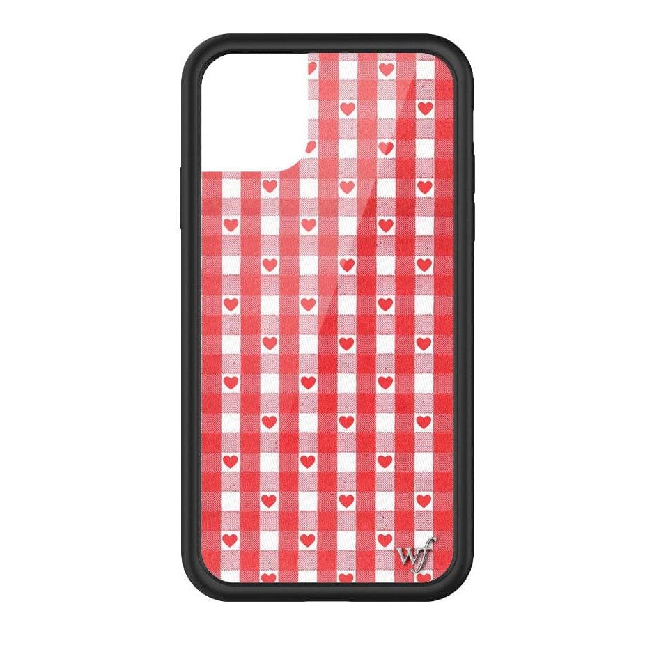 Gingham Hearts | Red iPhone Case